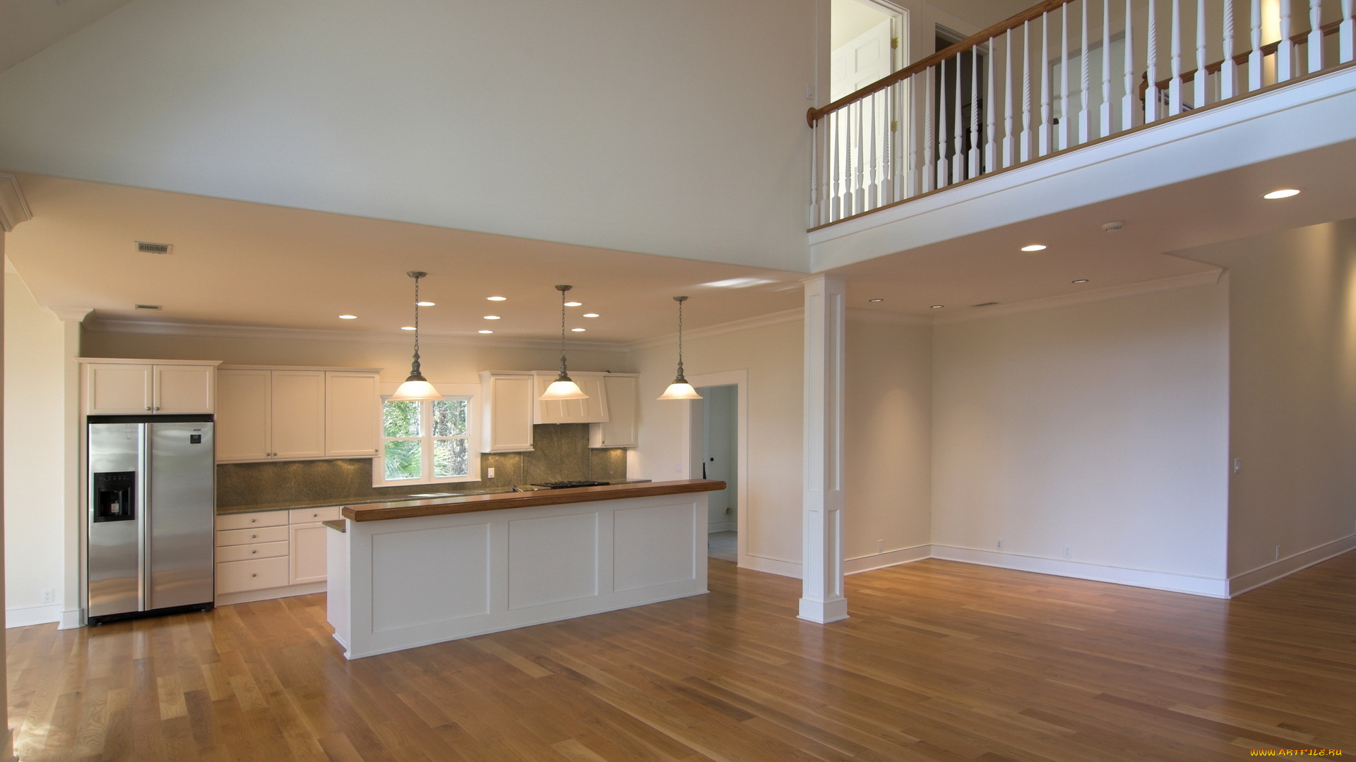 интерьер, кухня, дизайн, стиль, стол, холодильник