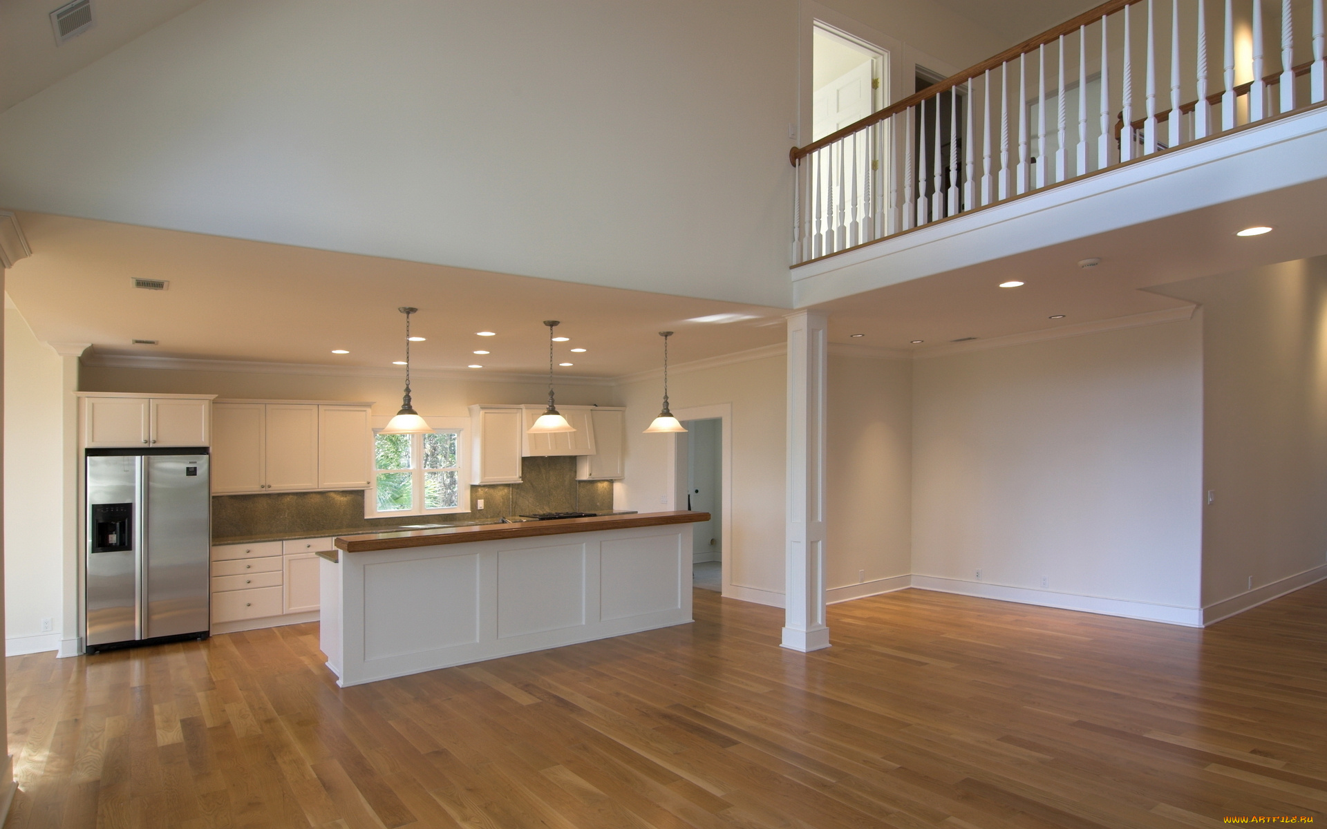 интерьер, кухня, дизайн, стиль, стол, холодильник