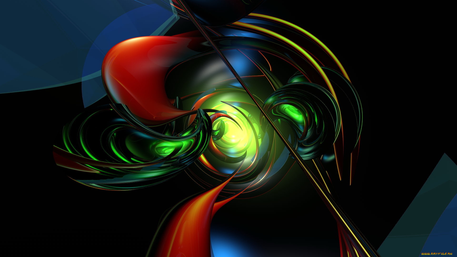 3д, графика, fractal, фракталы, узор, цвета, фон