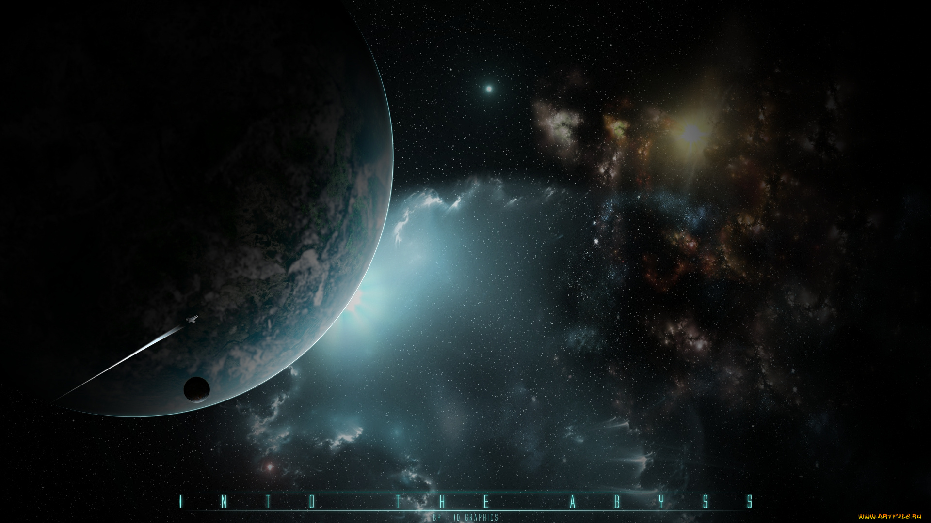 into, the, abyss, космос, арт, звезды, планета, вселенная