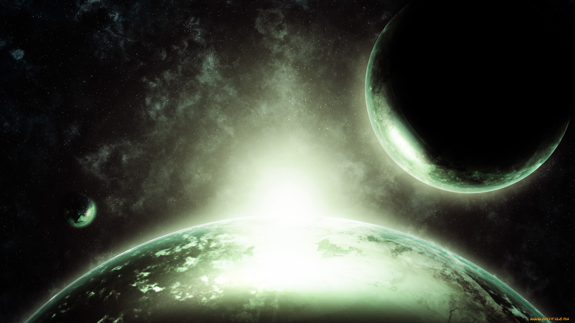 космос, арт, планета