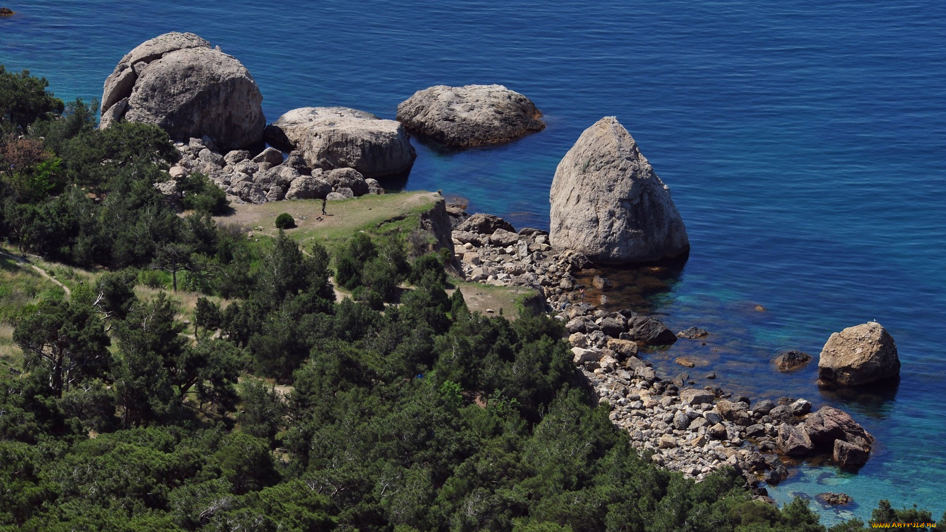 природа, побережье, камни, море, скалы