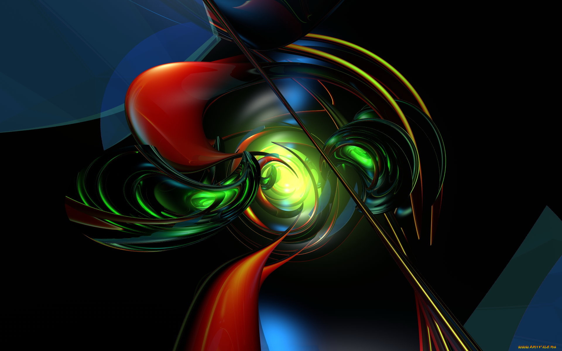 3д, графика, fractal, фракталы, узор, цвета, фон