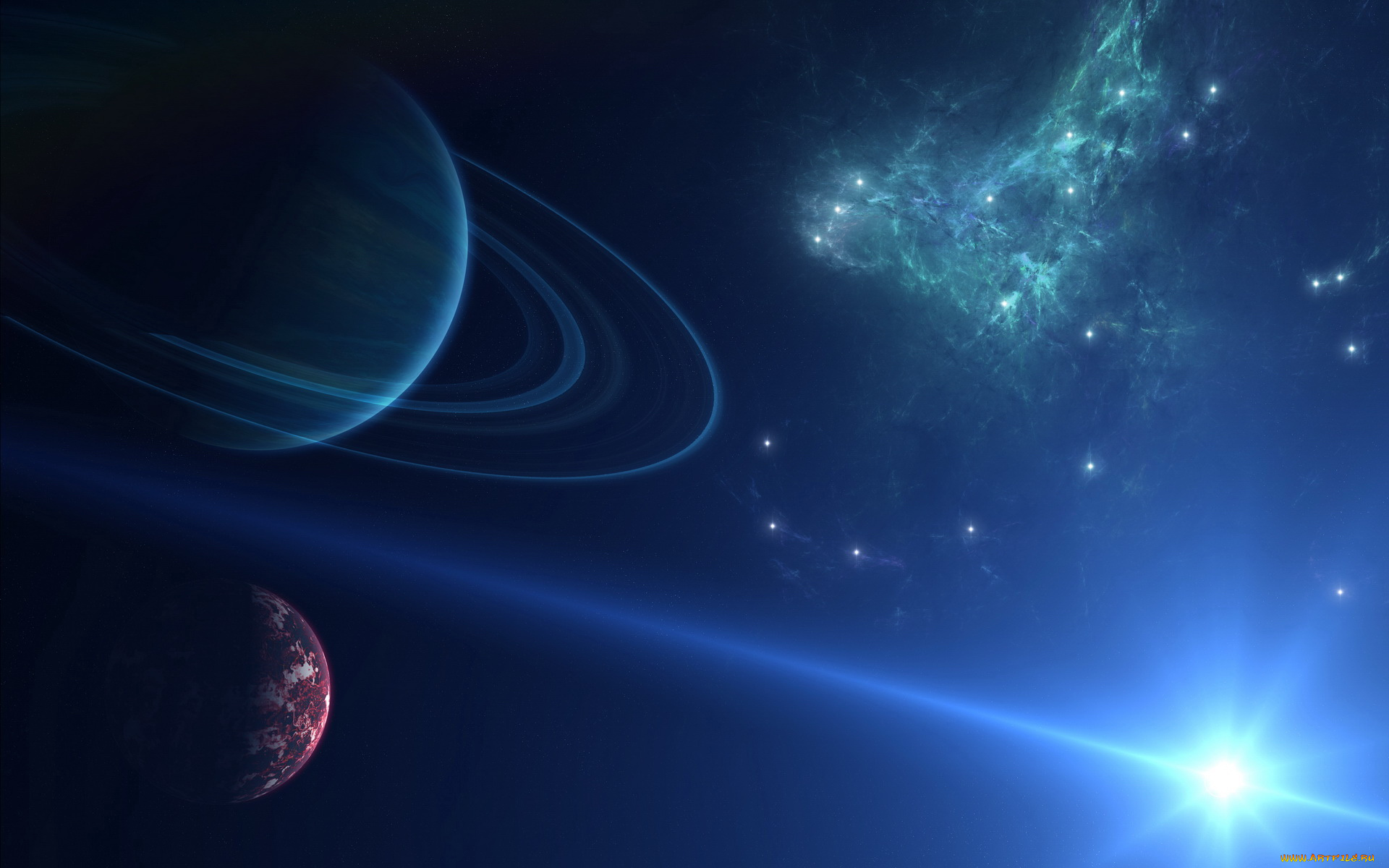 космос, арт, планета