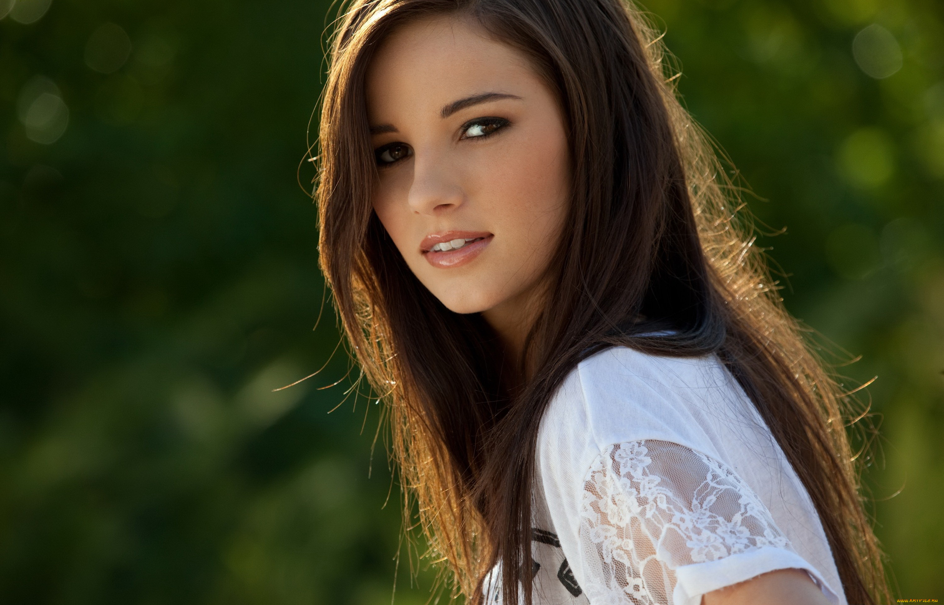 Madison, Morgan, девушки, шатенка, взгляд