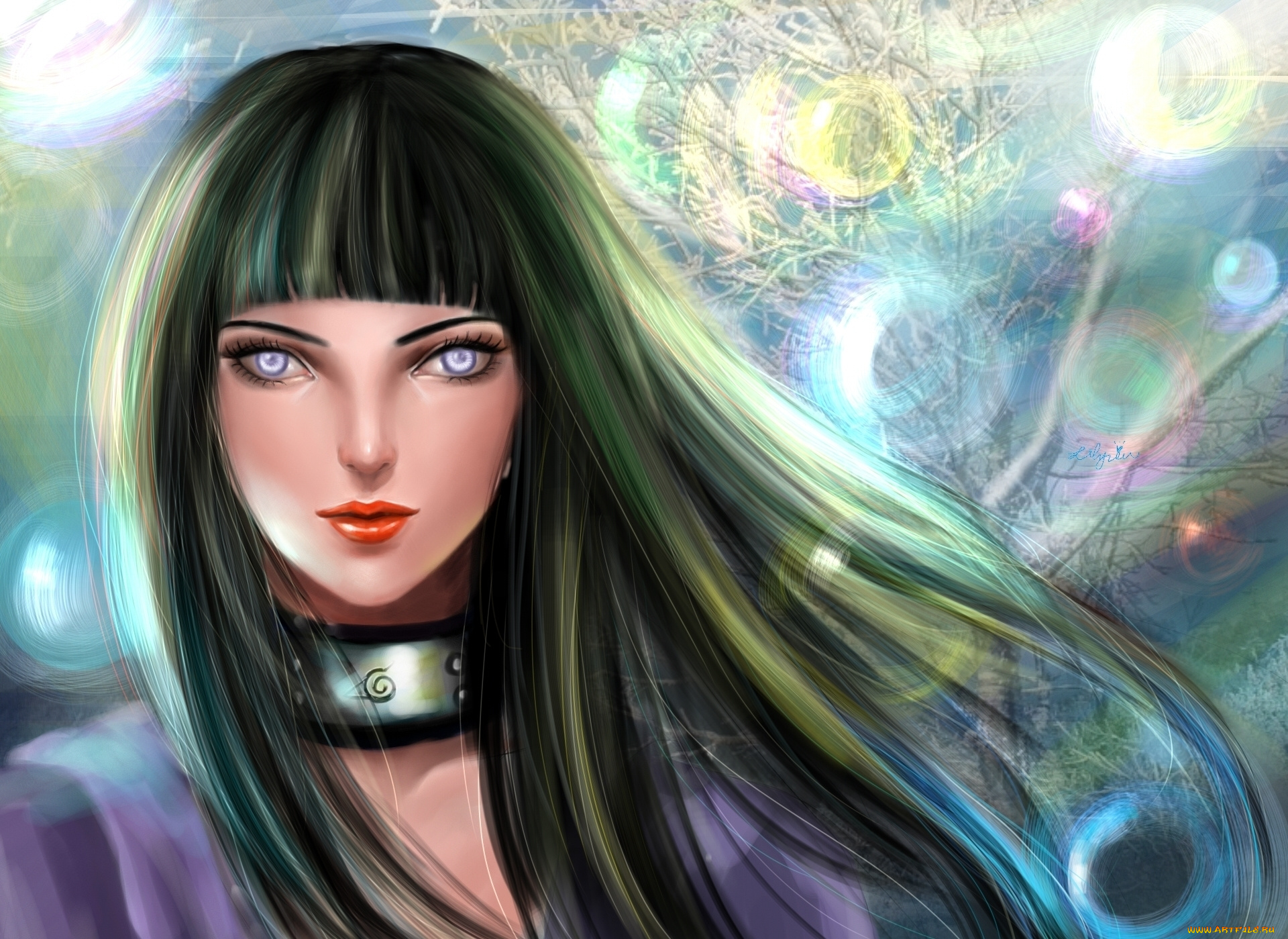 фэнтези, девушки, бандана, лицо, девушка