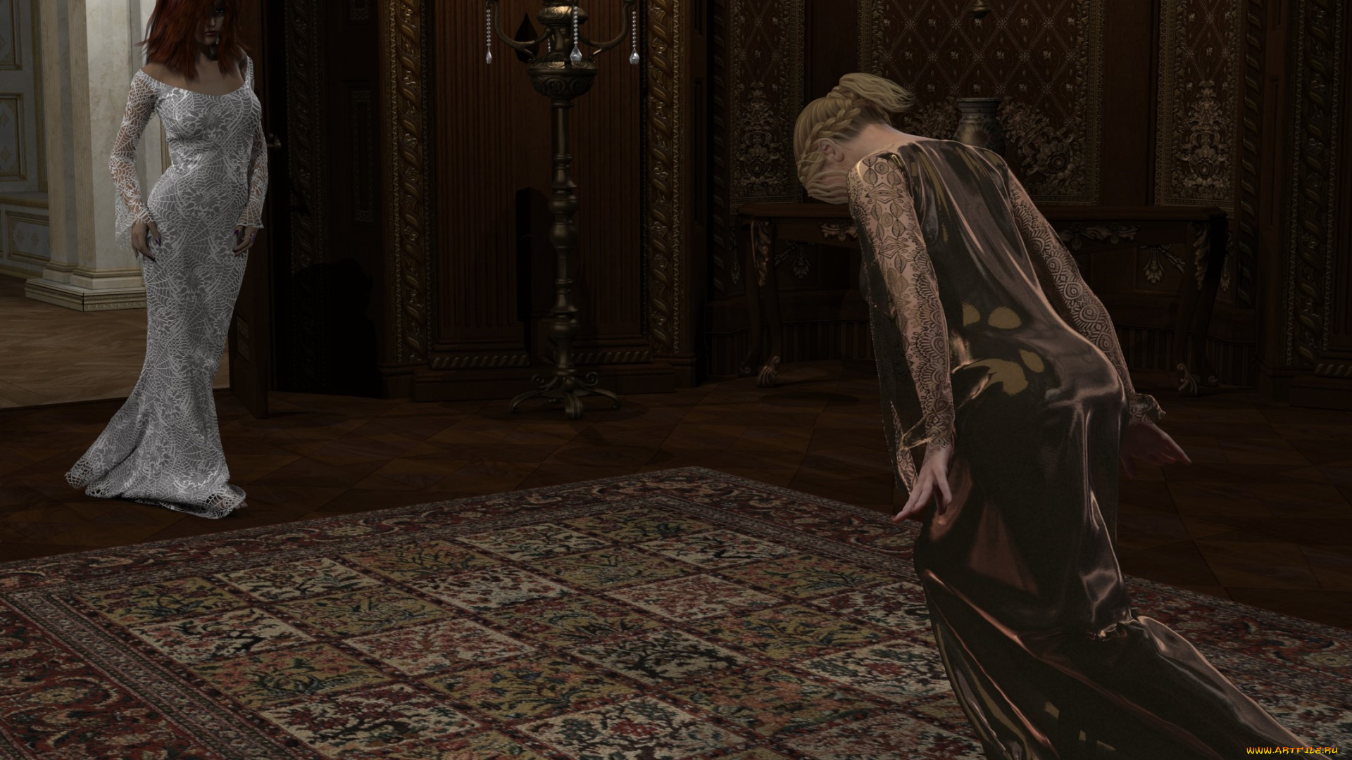 3д, графика, люди, , people, принцесса, служанка