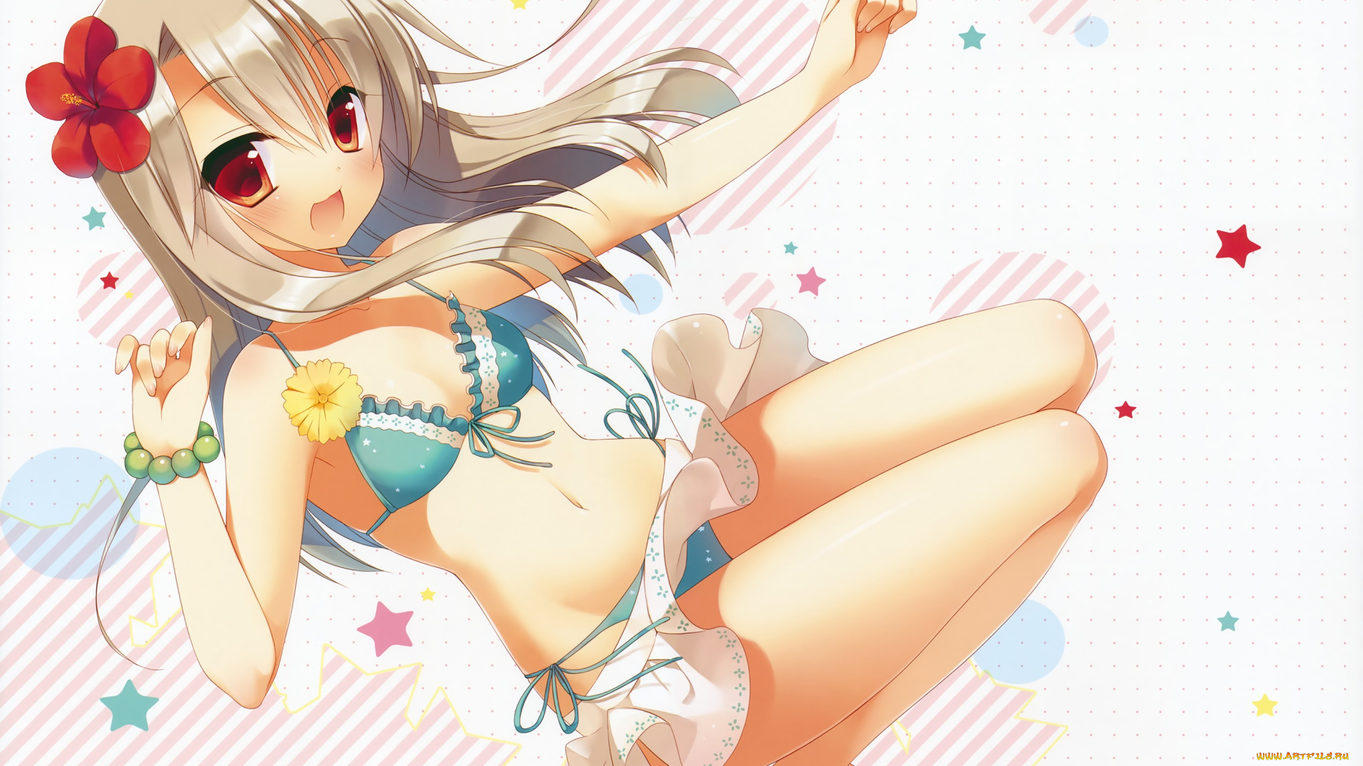 аниме, , , , арт, девушка, юбка, купальник, kaleid, liner, prisma, illya, sazaki, ichiri, illyasviel, von, einzbern, stay, night