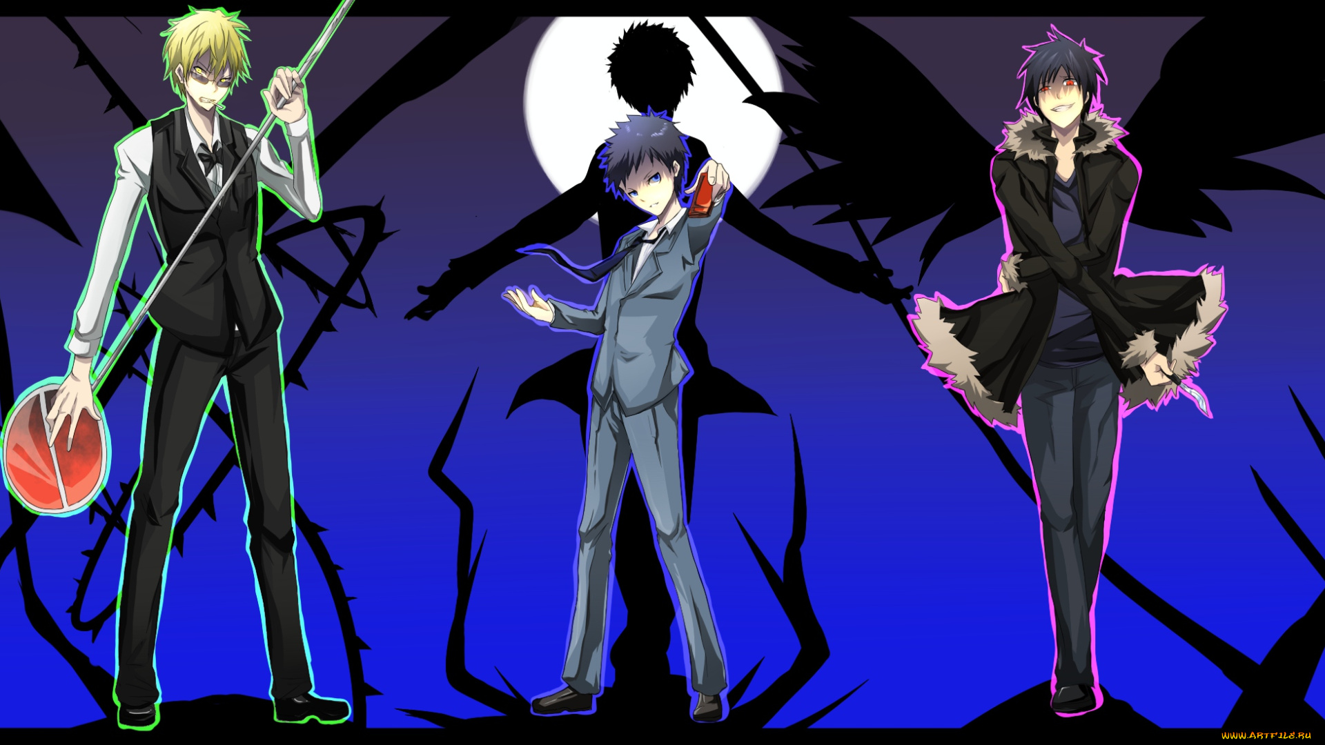 аниме, dyurarara, kida, masaomi, orihara, izaya, ryuugamine, mikado, арт, дюрарара, sonohara, anri, heiwajima, shizuo