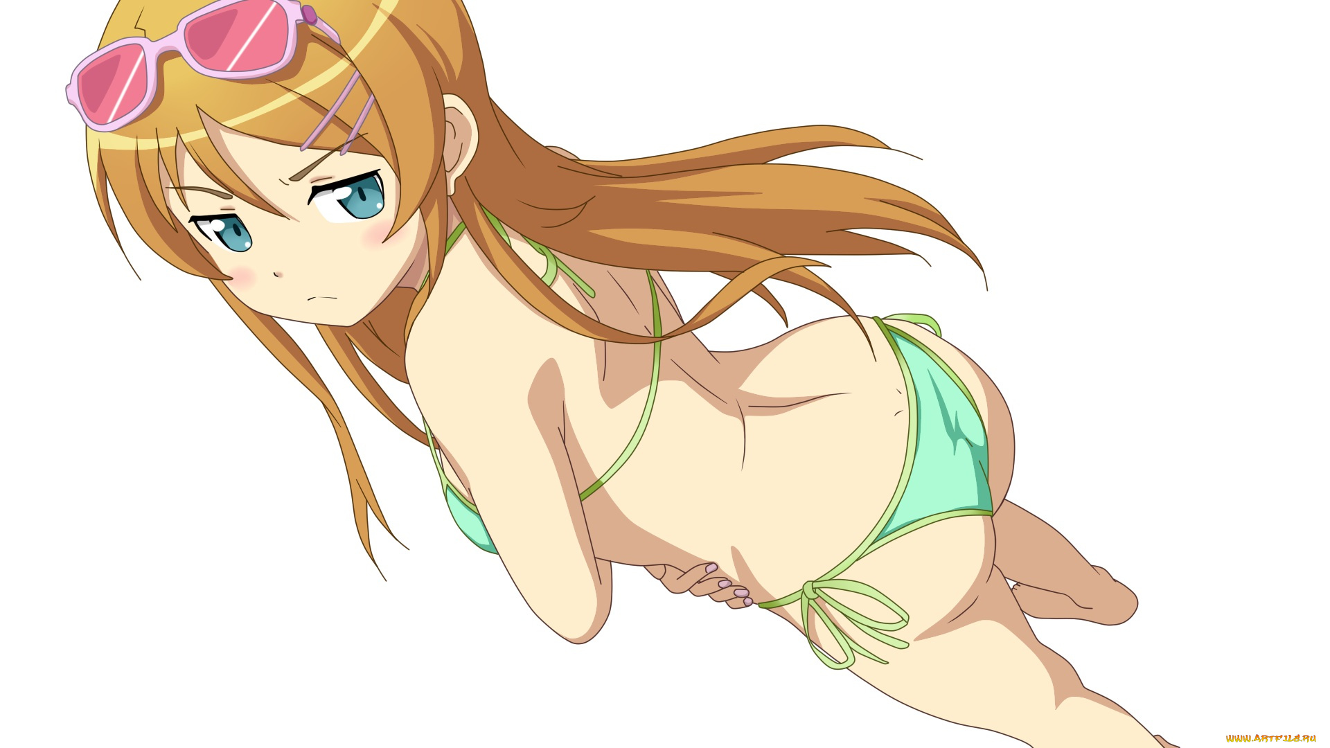 аниме, oreimo, блондинка, девушка, арт, купальник, kousaka, kirino
