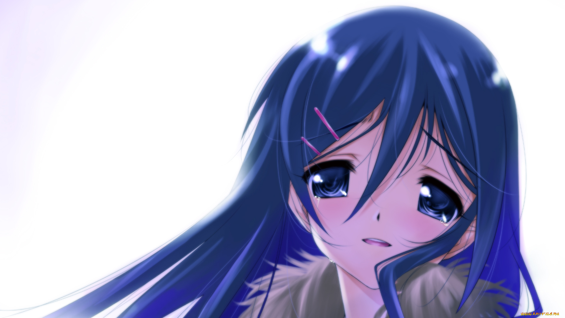 аниме, oreimo, лицо, девушка, брюнетка, слеза, взгляд