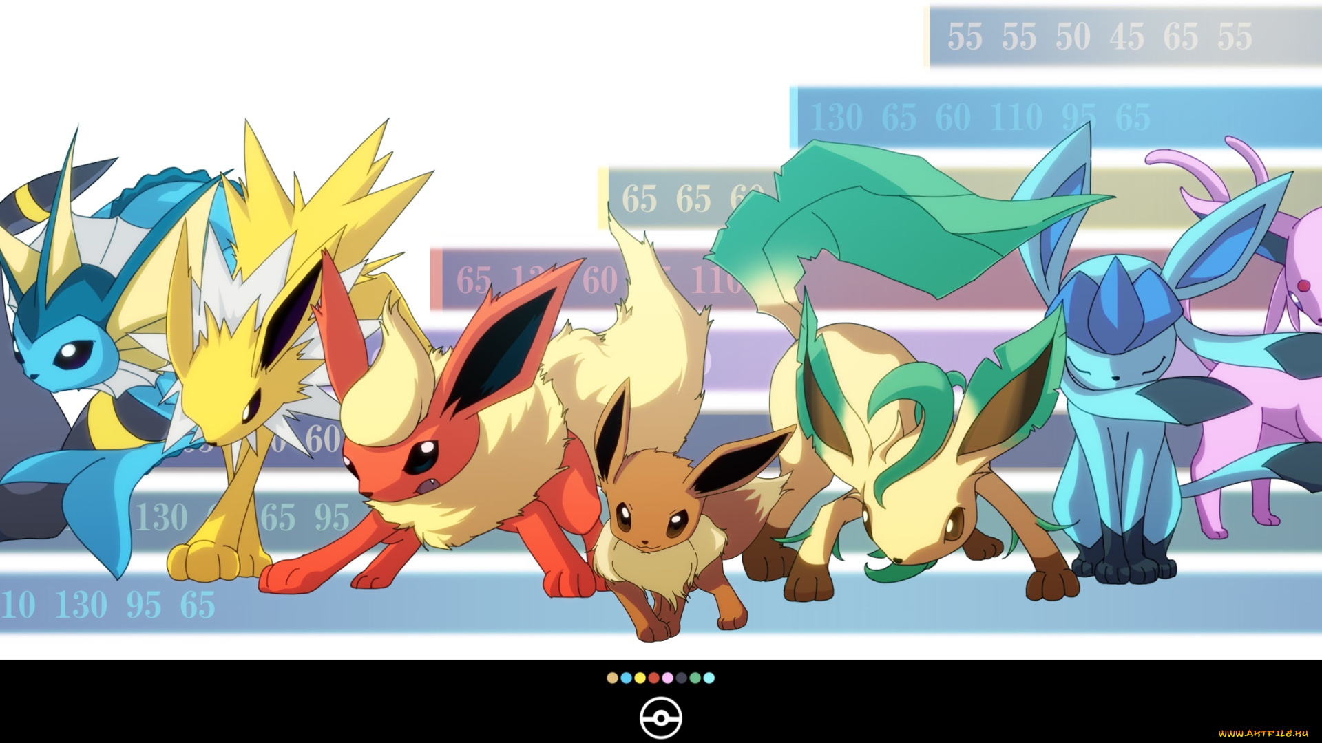 аниме, pokemon, звери, покемоны, арт