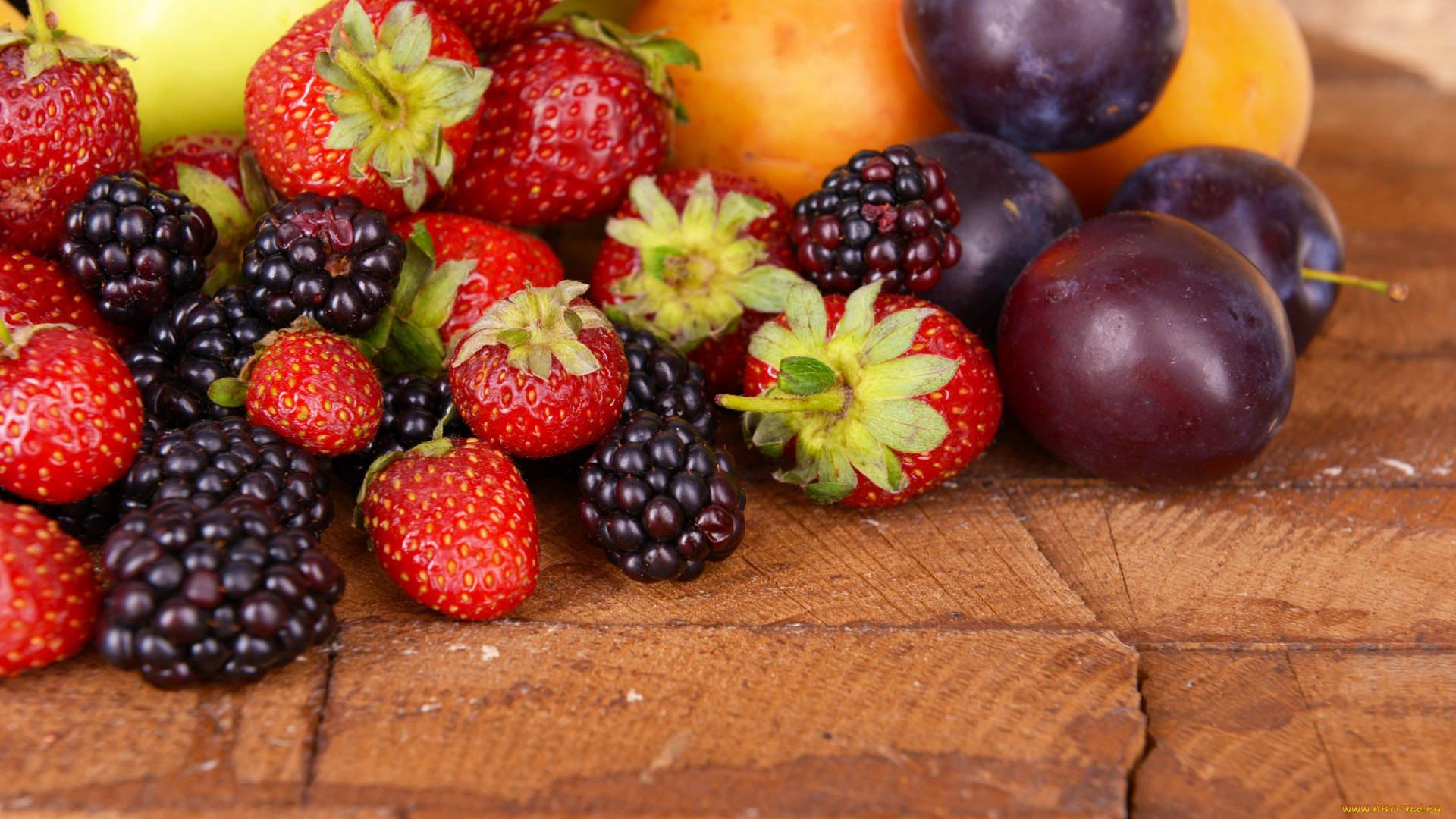 еда, фрукты, , ягоды, яблоко, ягоды, ежевика, клубника