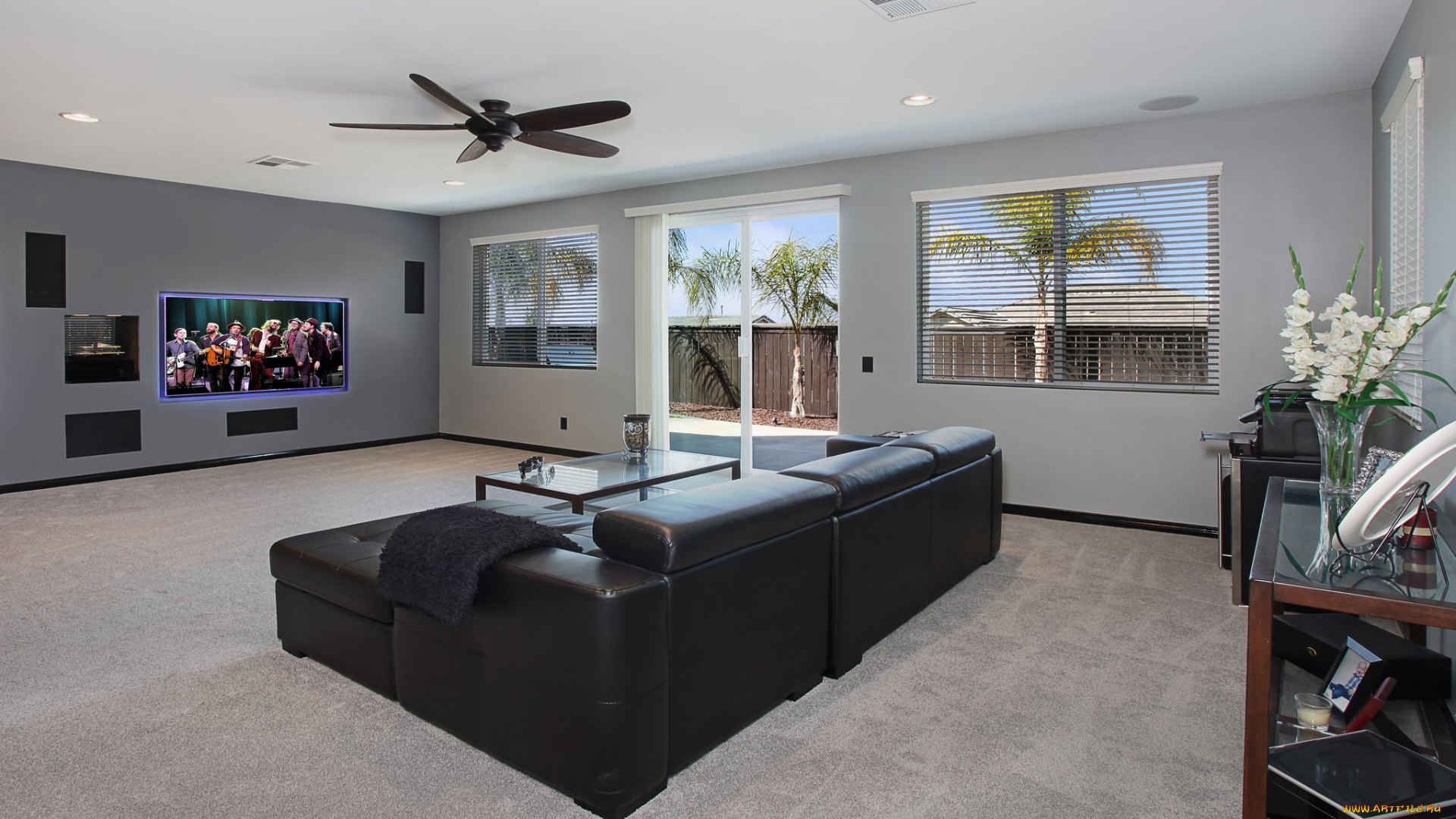 интерьер, гостиная, colors, style, furniture, fireplace, living, room, цветы, стиль, мебель, камин