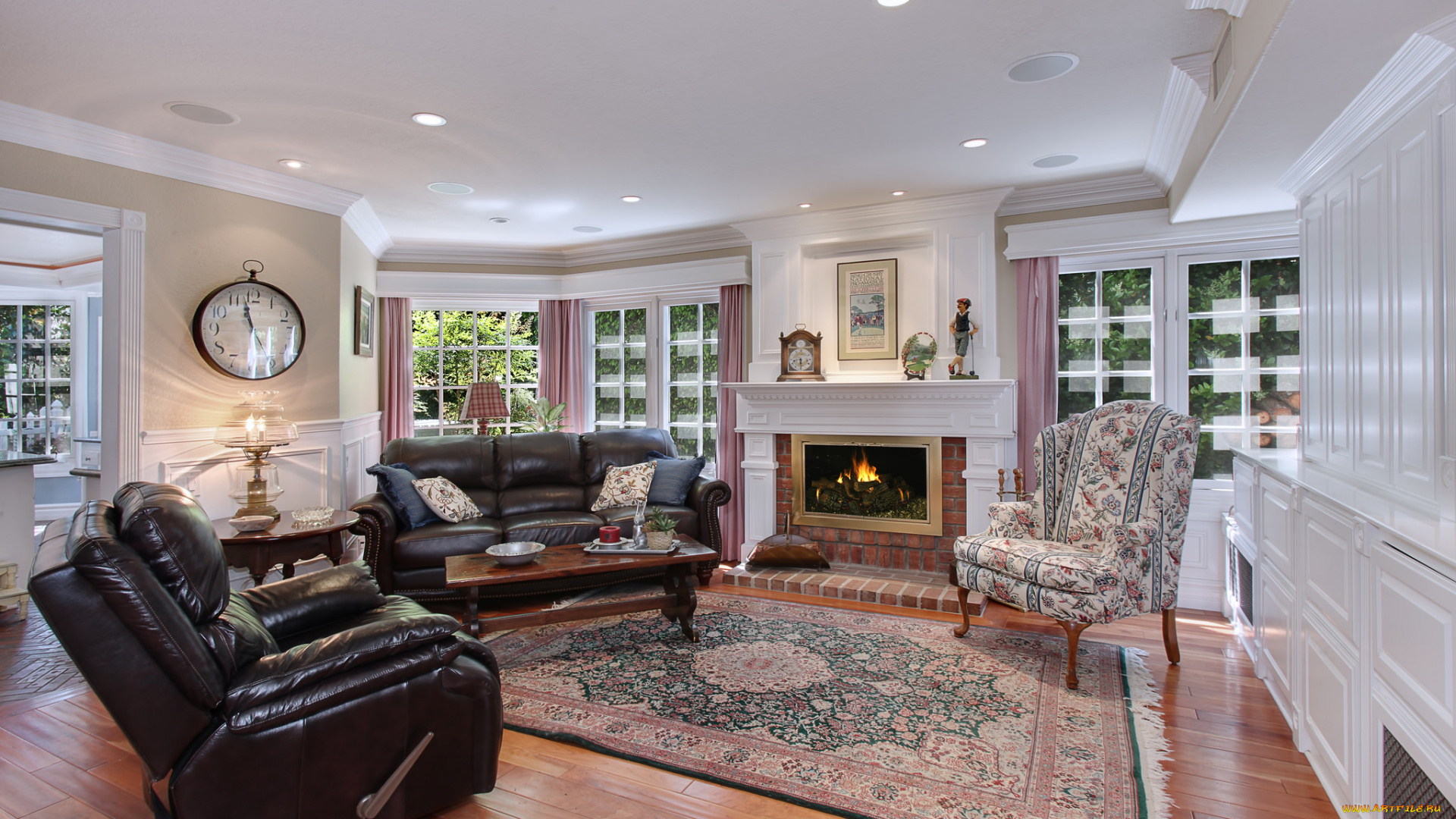 интерьер, гостиная, мебель, дизайн, оформление, цветы