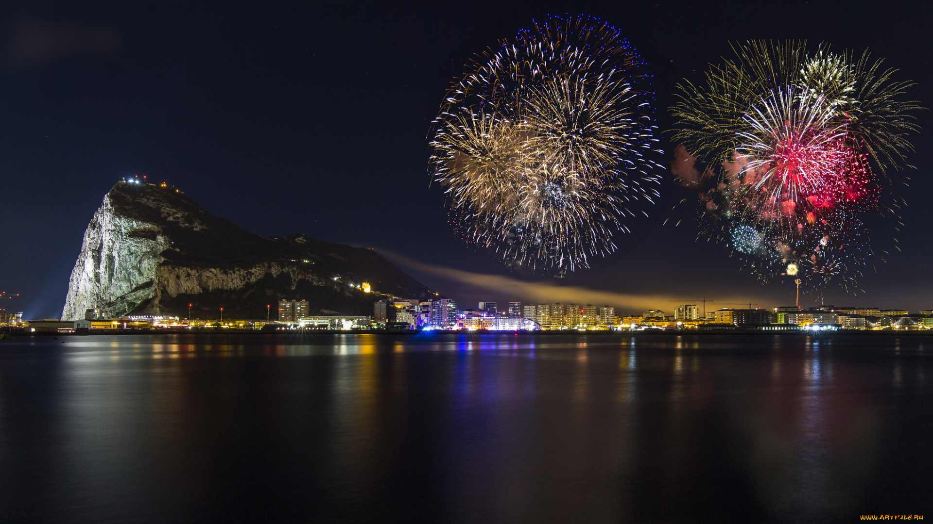 разное, салюты, , фейерверки, салют, ночные, огни, ночь, город