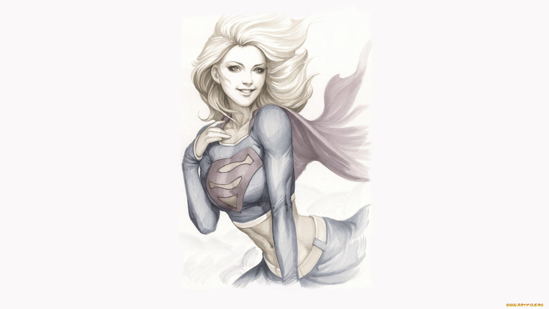 рисованные, люди, девушка, взгляд