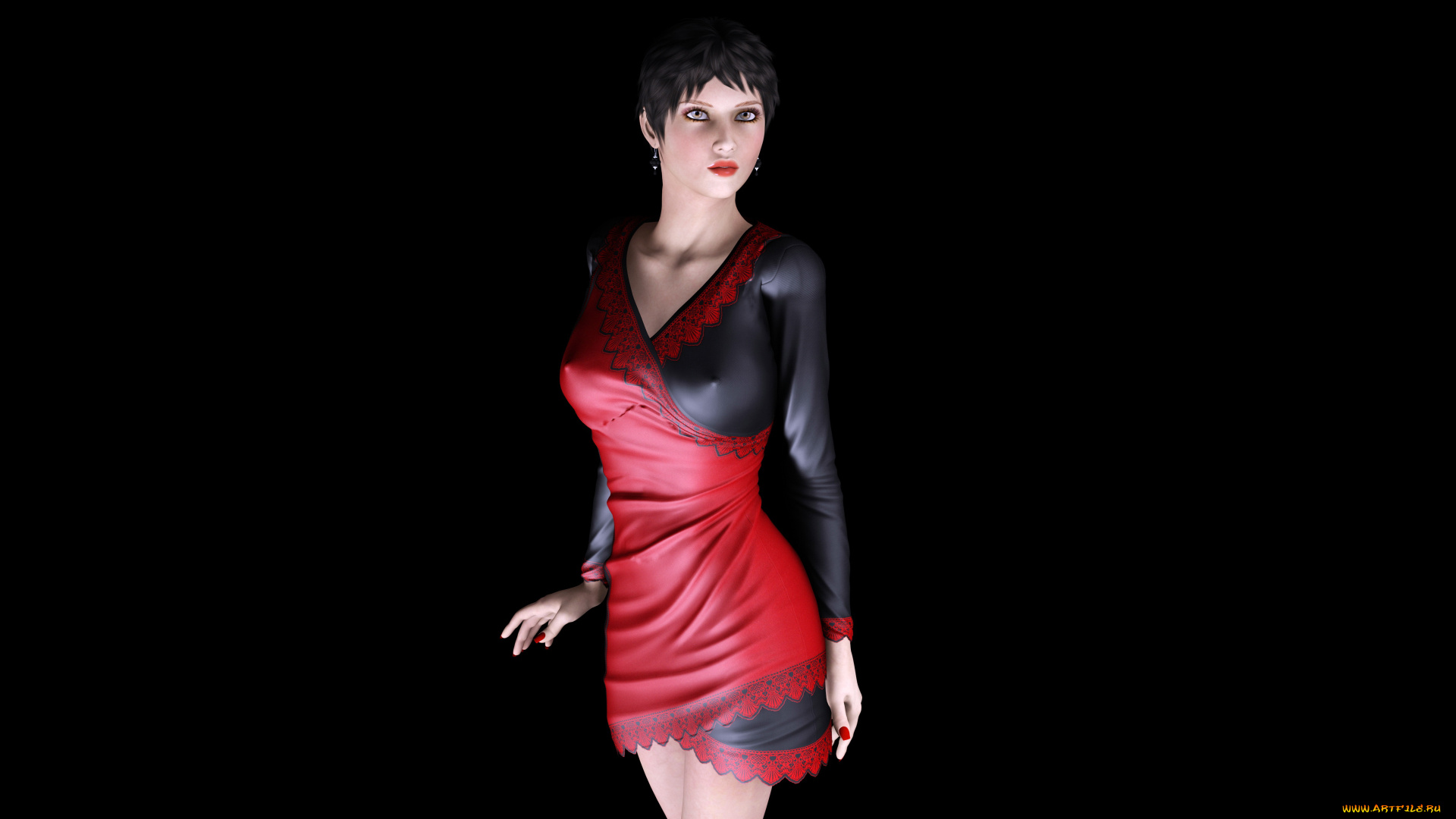 waverly, 3д, графика, люди, , people, девушка, взгляд, фон