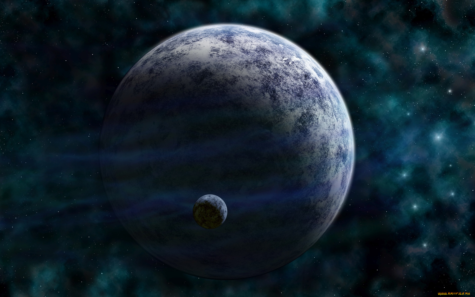 космос, арт, планеты, звезды, вселенная