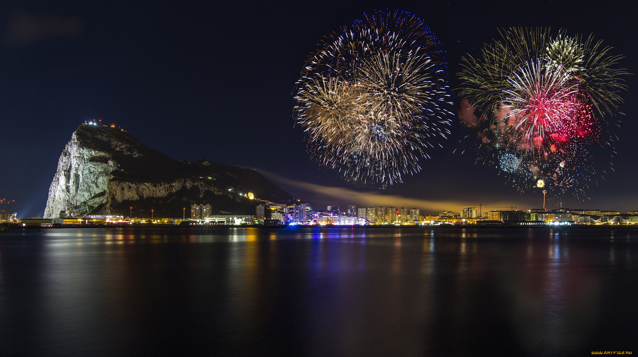 разное, салюты, , фейерверки, салют, ночные, огни, ночь, город