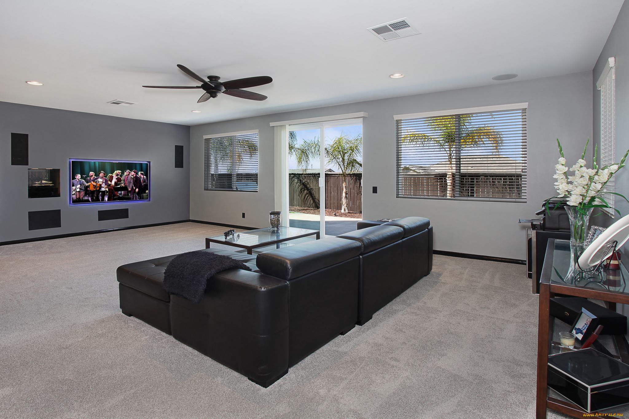 интерьер, гостиная, colors, style, furniture, fireplace, living, room, цветы, стиль, мебель, камин