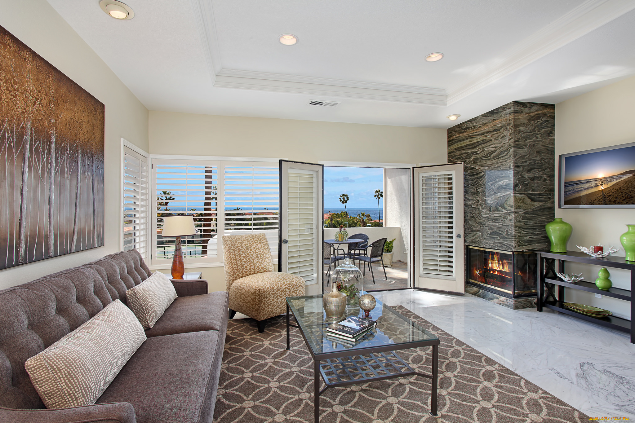 интерьер, гостиная, мебель, цветы, дизайн, оформление