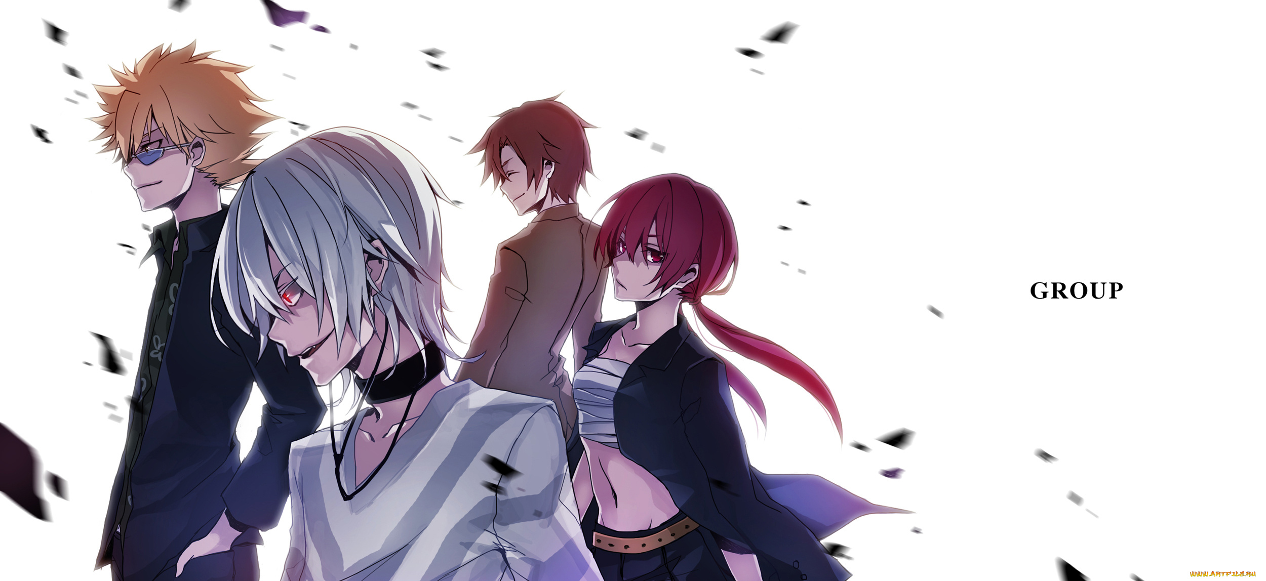 аниме, toaru, majutsu, no, index, красные, глаза, девушка, очки, улыбки, белый, фон, парни, арт