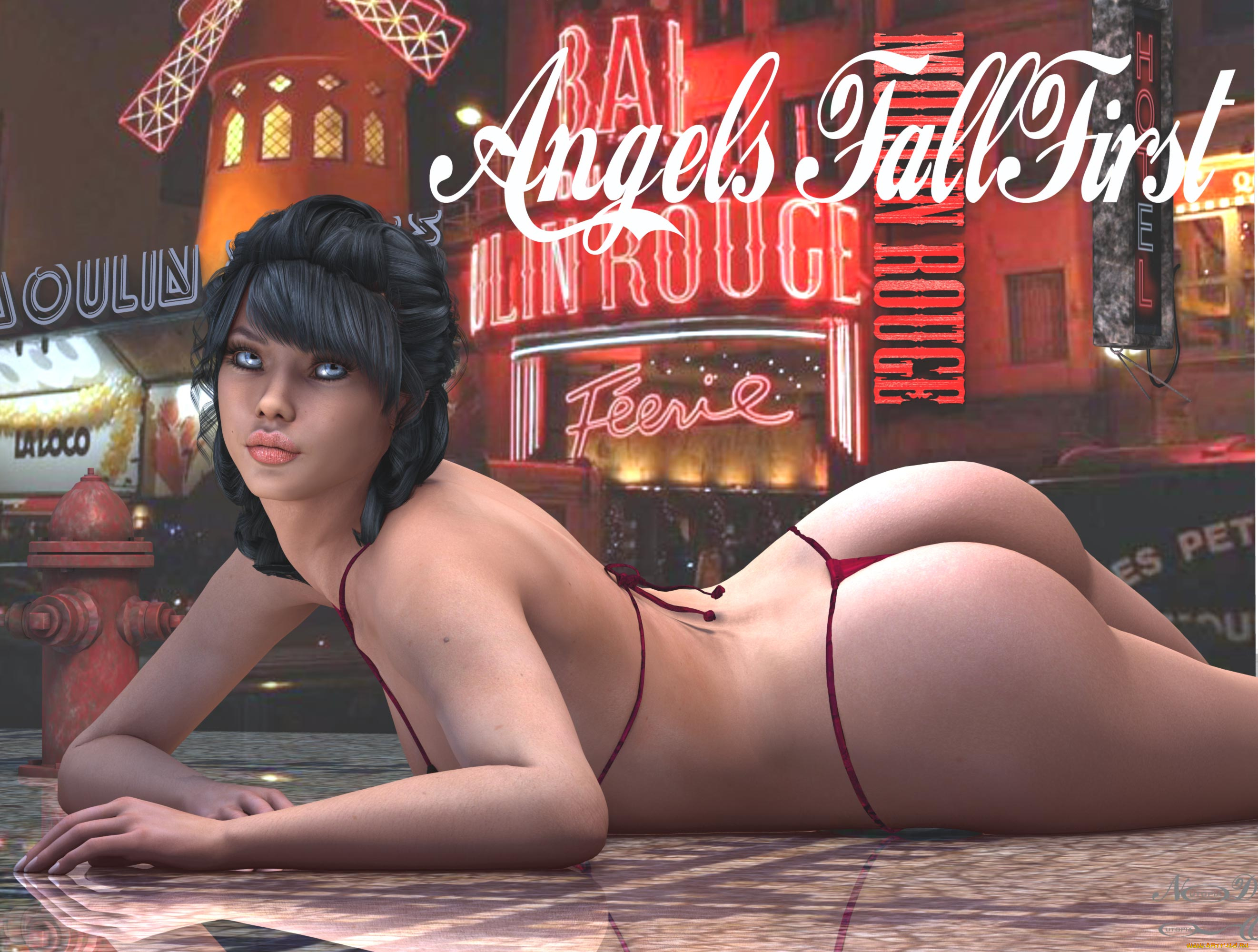 3д, графика, люди, , people, взгляд, девушка, купальник