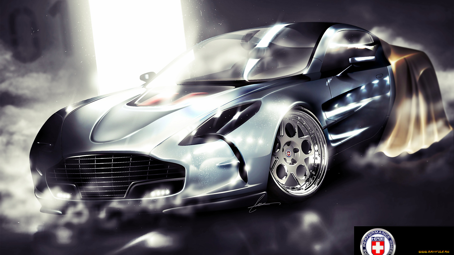 автомобили, 3д, aston, 3d, 77, one