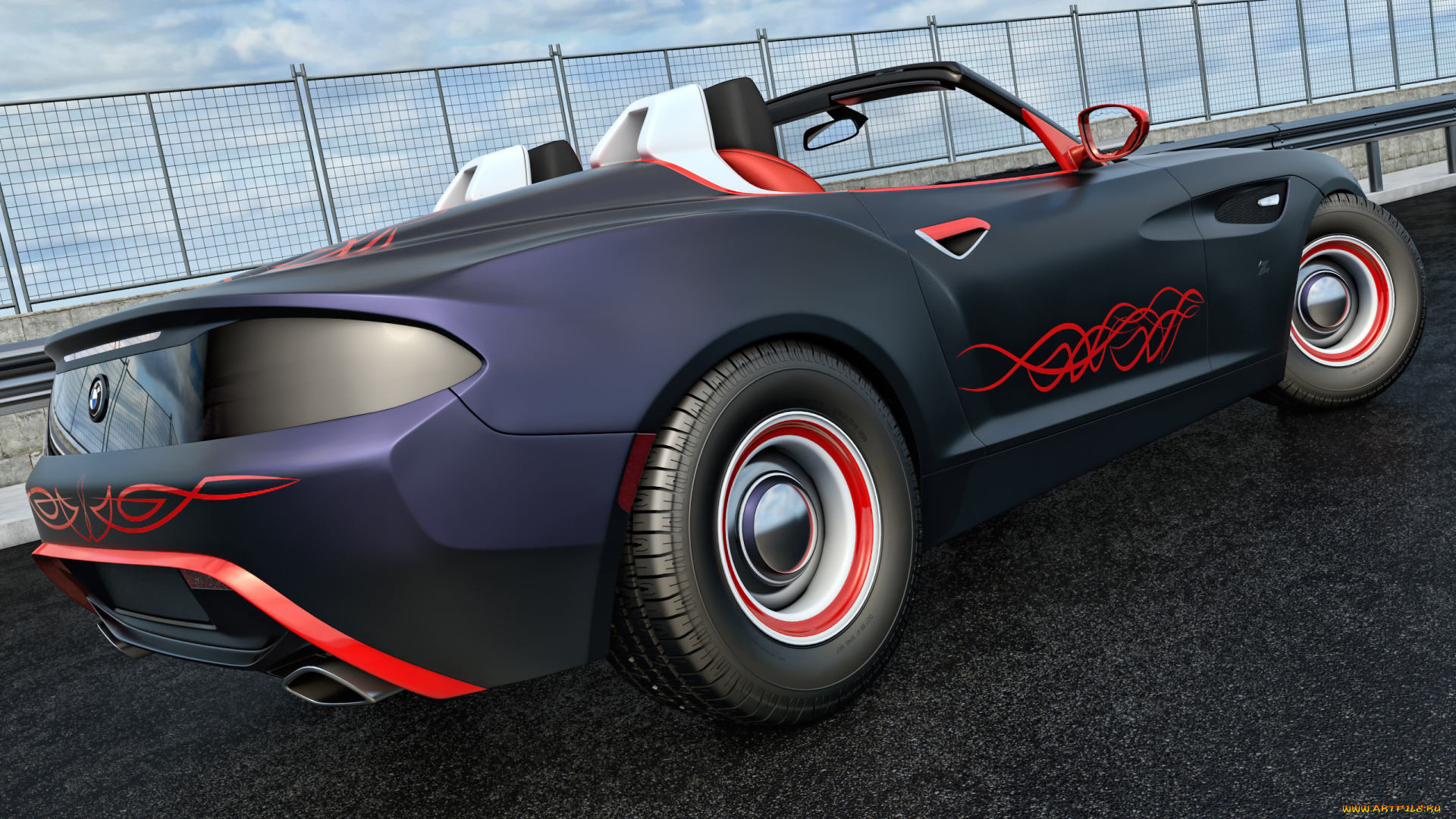 автомобили, 3д, автомобиль, фон