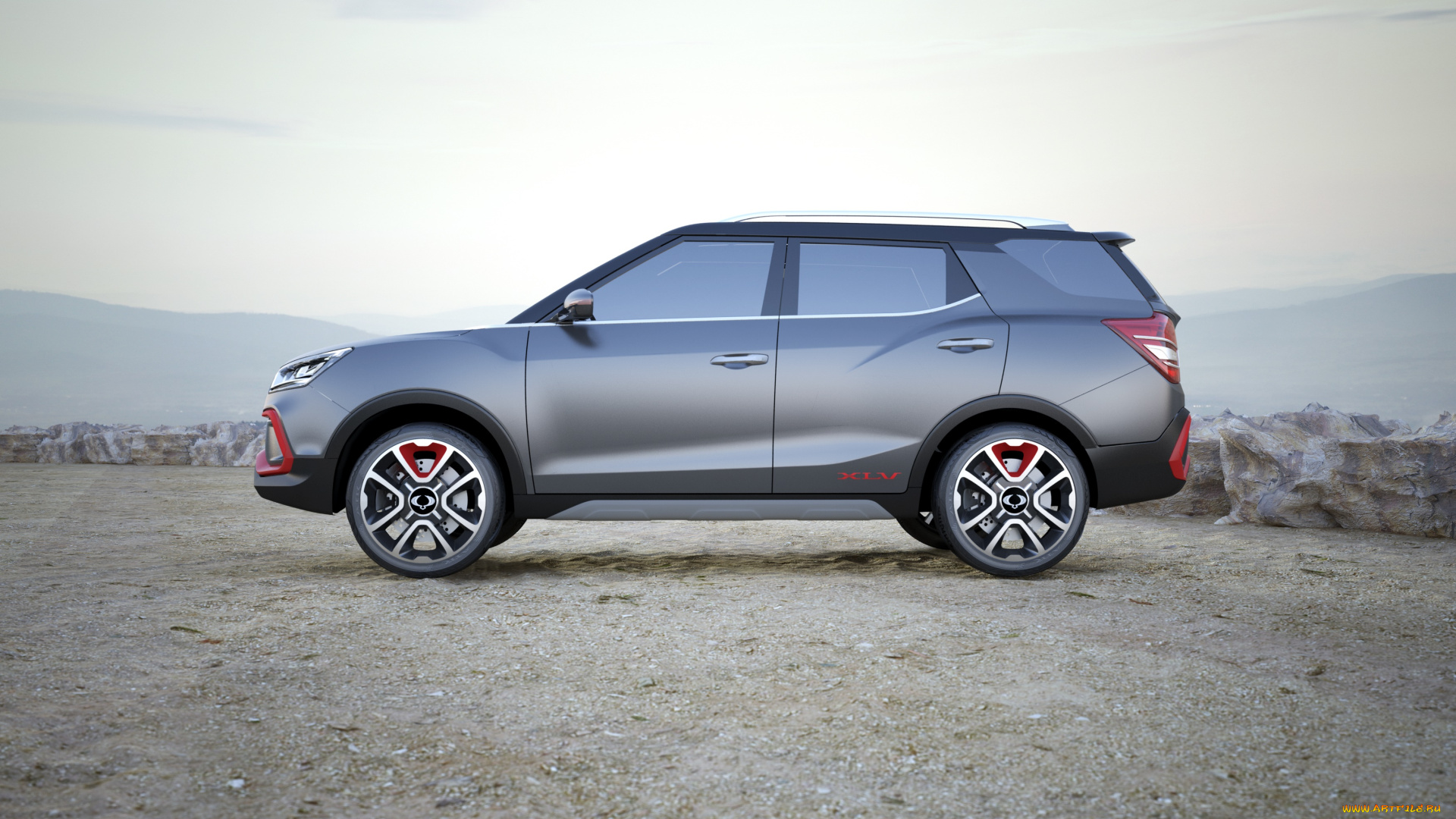автомобили, 3д, ssangyong, xlv-air, concept, 2015г