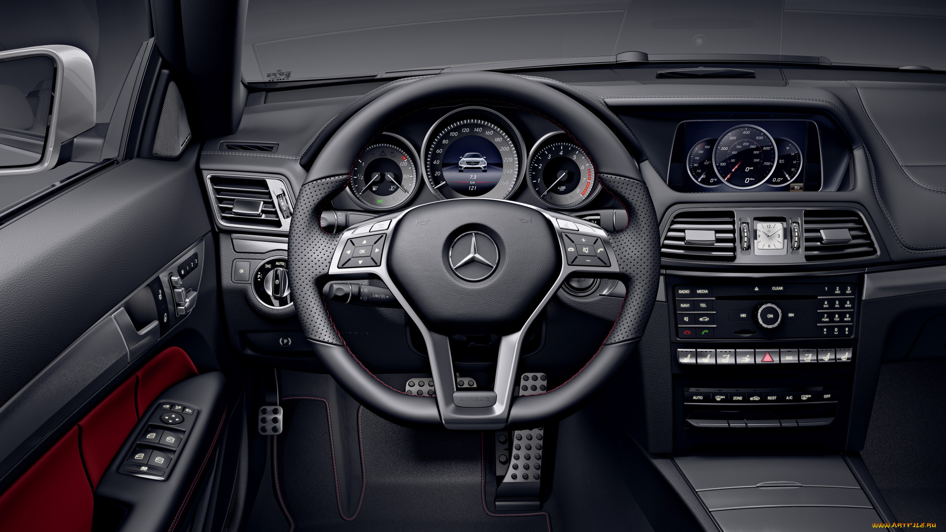 автомобили, спидометры, торпедо, mercedes-benz, e, 500, coupe, v8, edition, c207, 2015г