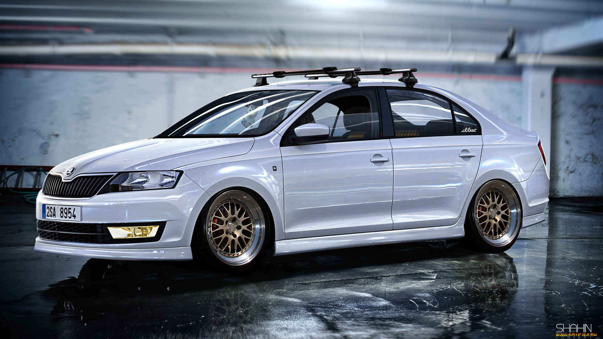 автомобили, виртуальный, тюнинг, skoda, rapid