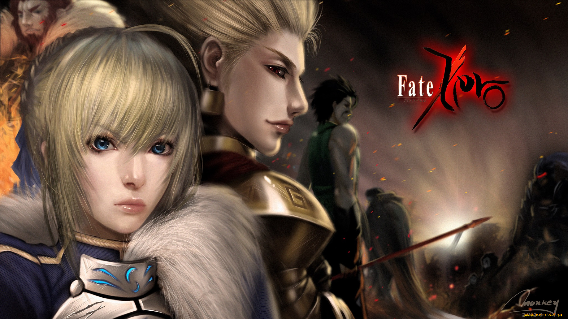 разное, арты, zero, fate, rider, archer, saber, lancer