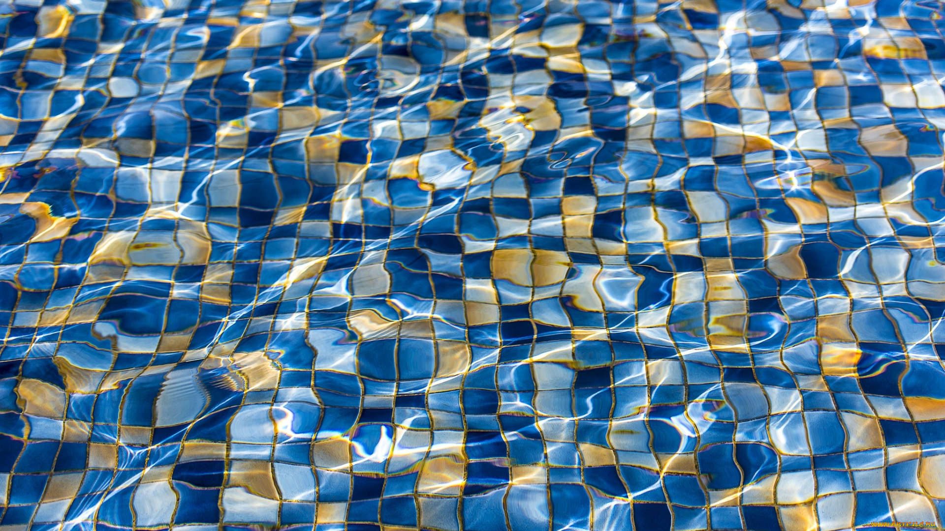 разное, текстуры, бассейн, вода, текстура, мозайка