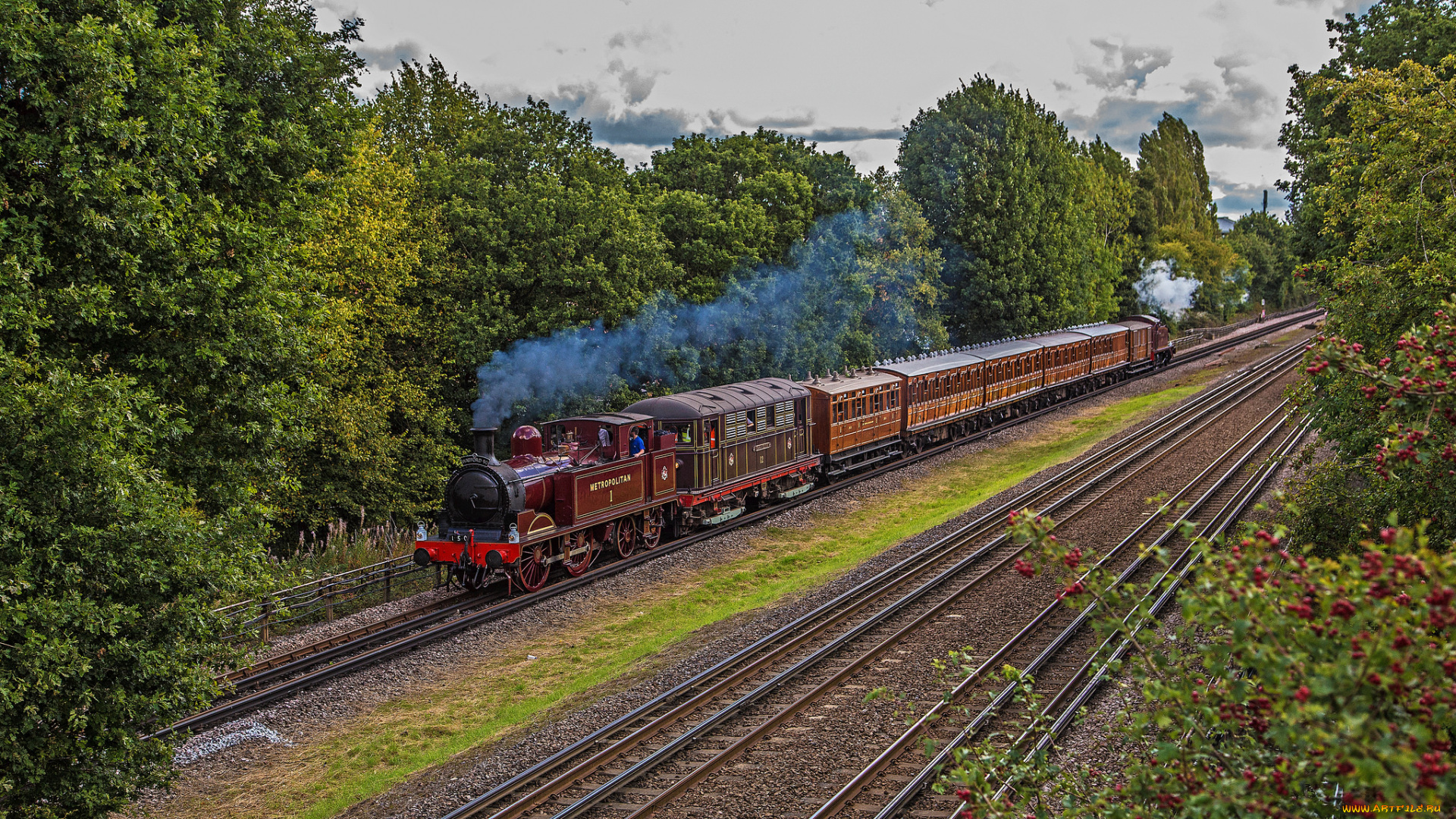 техника, паровозы, железная, дорога, рельсы, паровоз