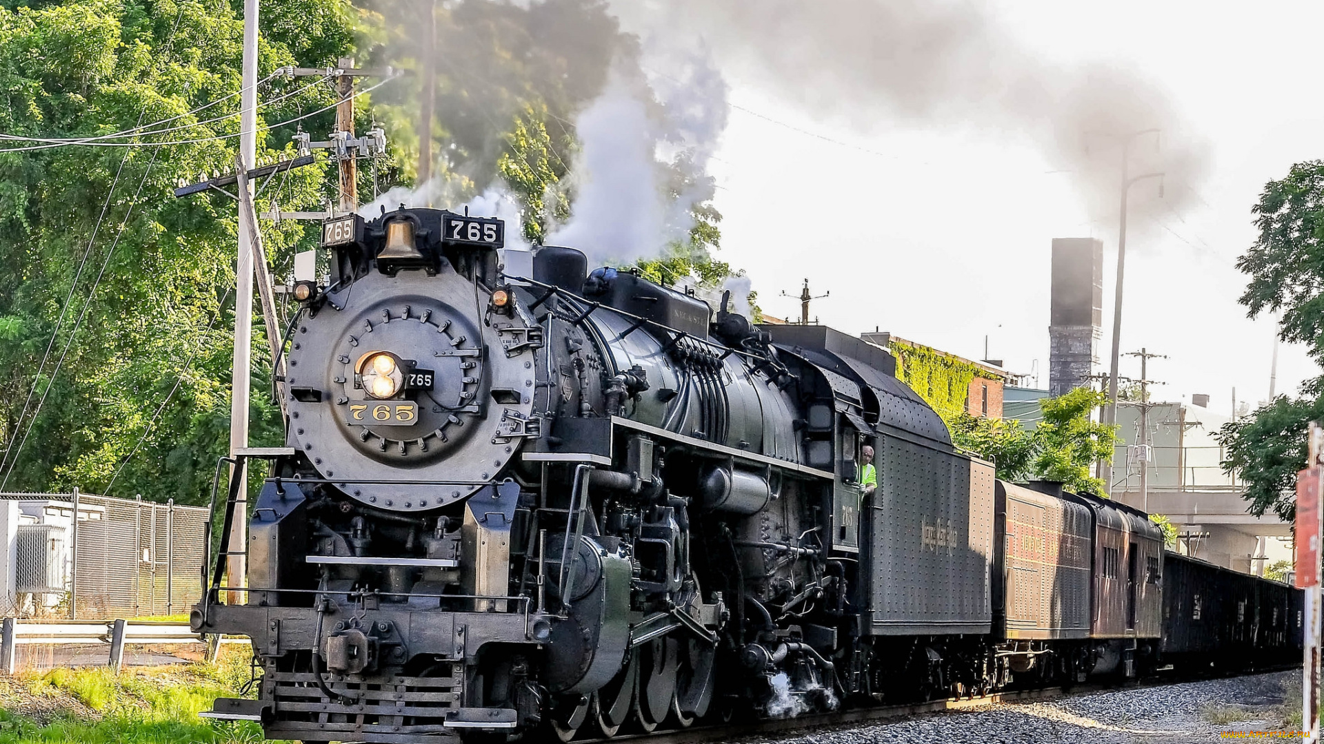 техника, паровозы, железная, дорога, рельсы, паровоз