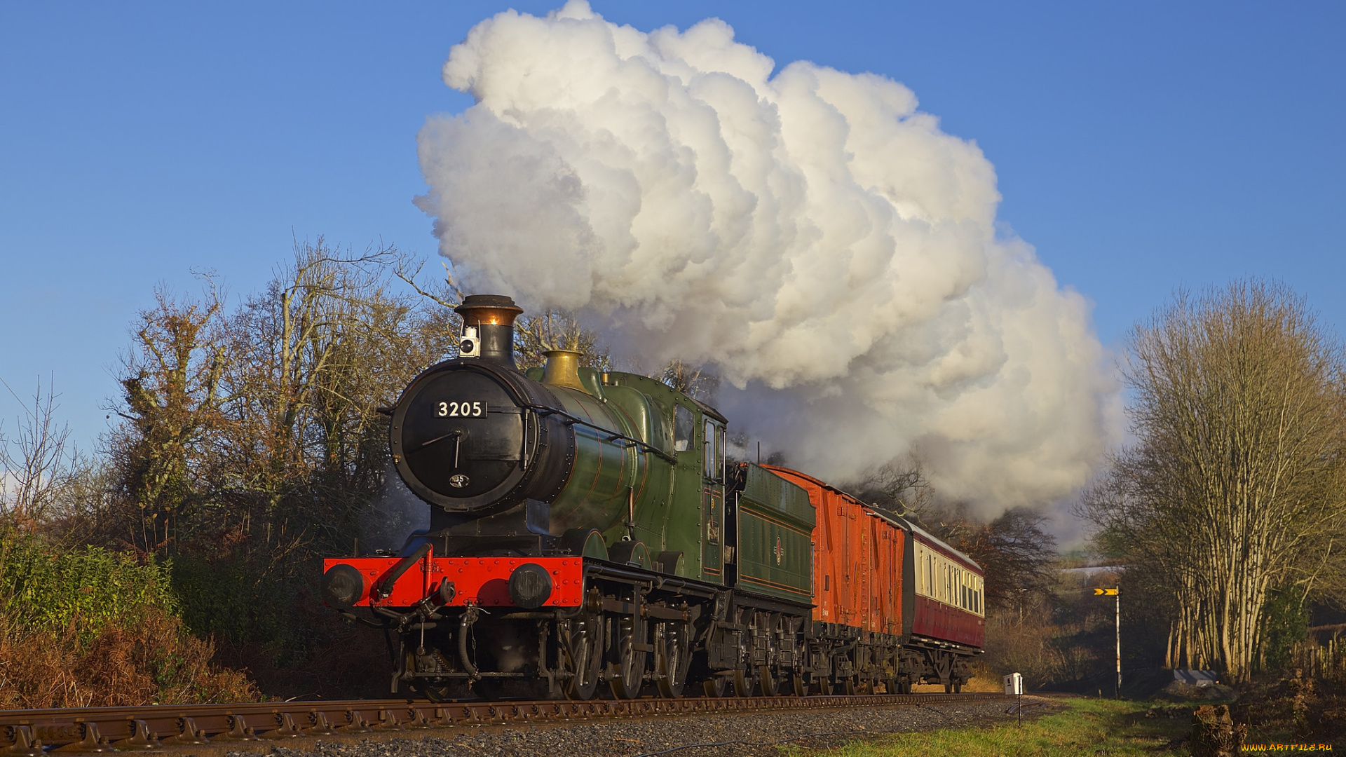 техника, паровозы, железная, дорога, рельсы, паровоз