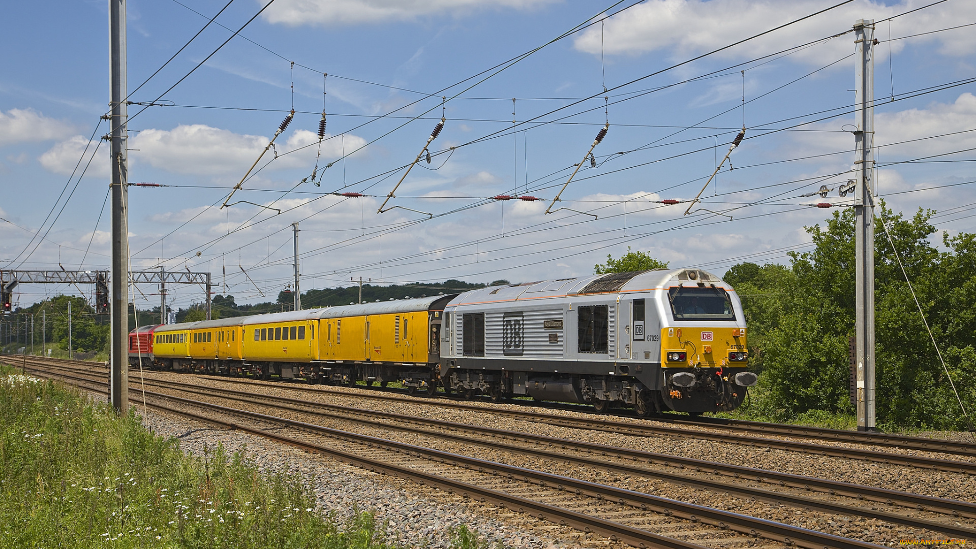 техника, поезда, железная, дорога, рельсы, локомотив, состав