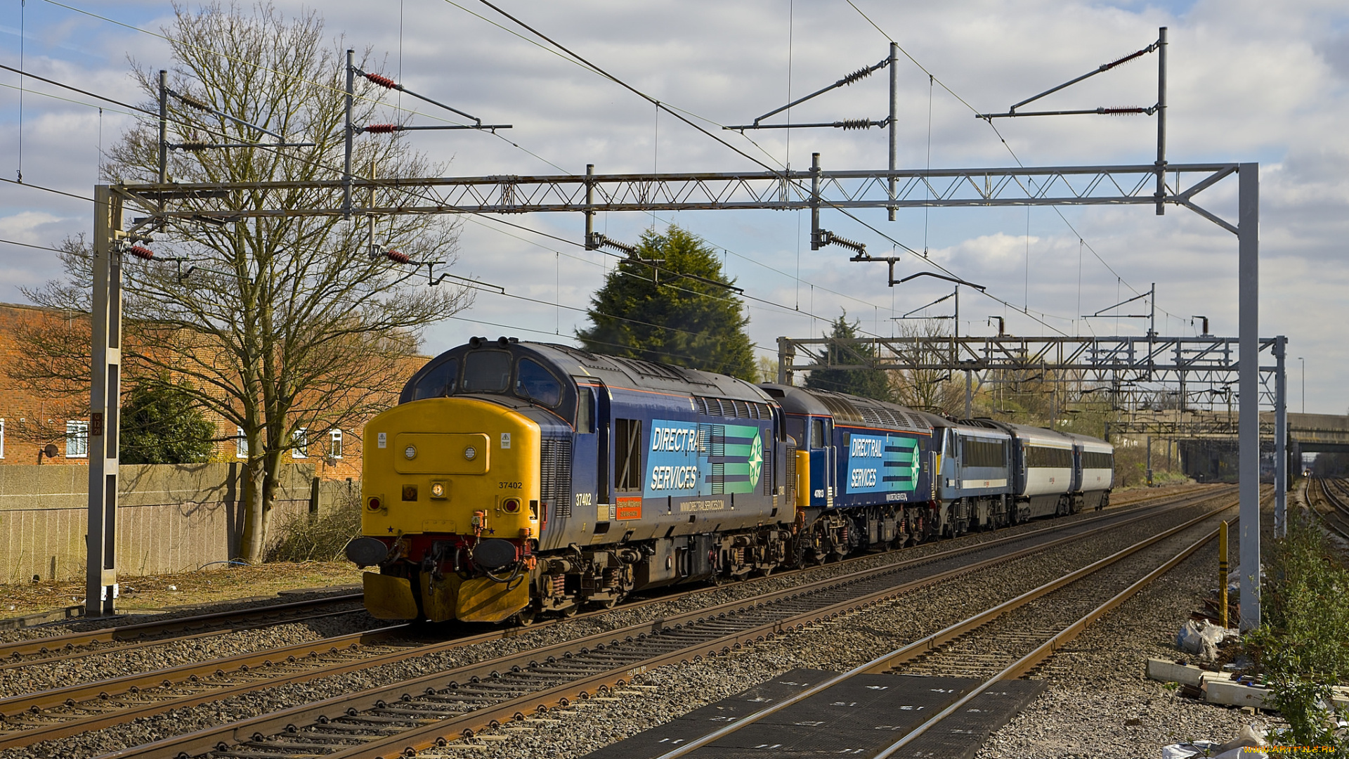 техника, поезда, железная, дорога, рельсы, локомотив, состав