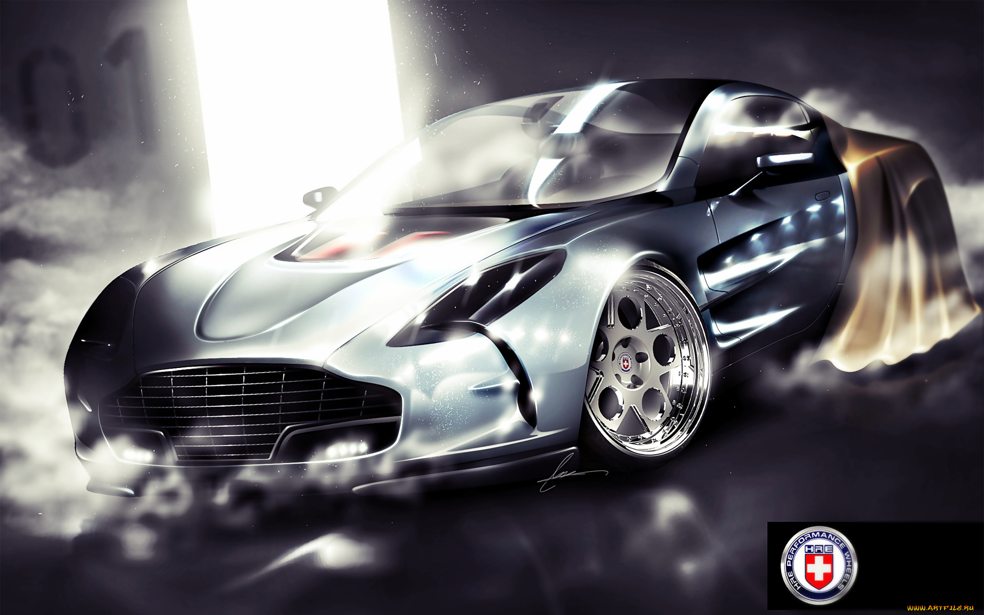 автомобили, 3д, aston, 3d, 77, one
