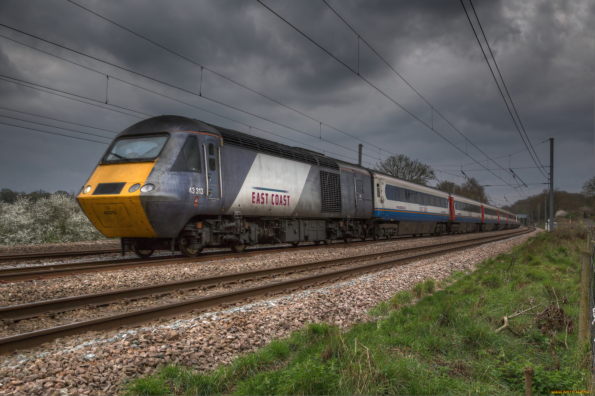 техника, поезда, железная, дорога, рельсы, локомотив, состав