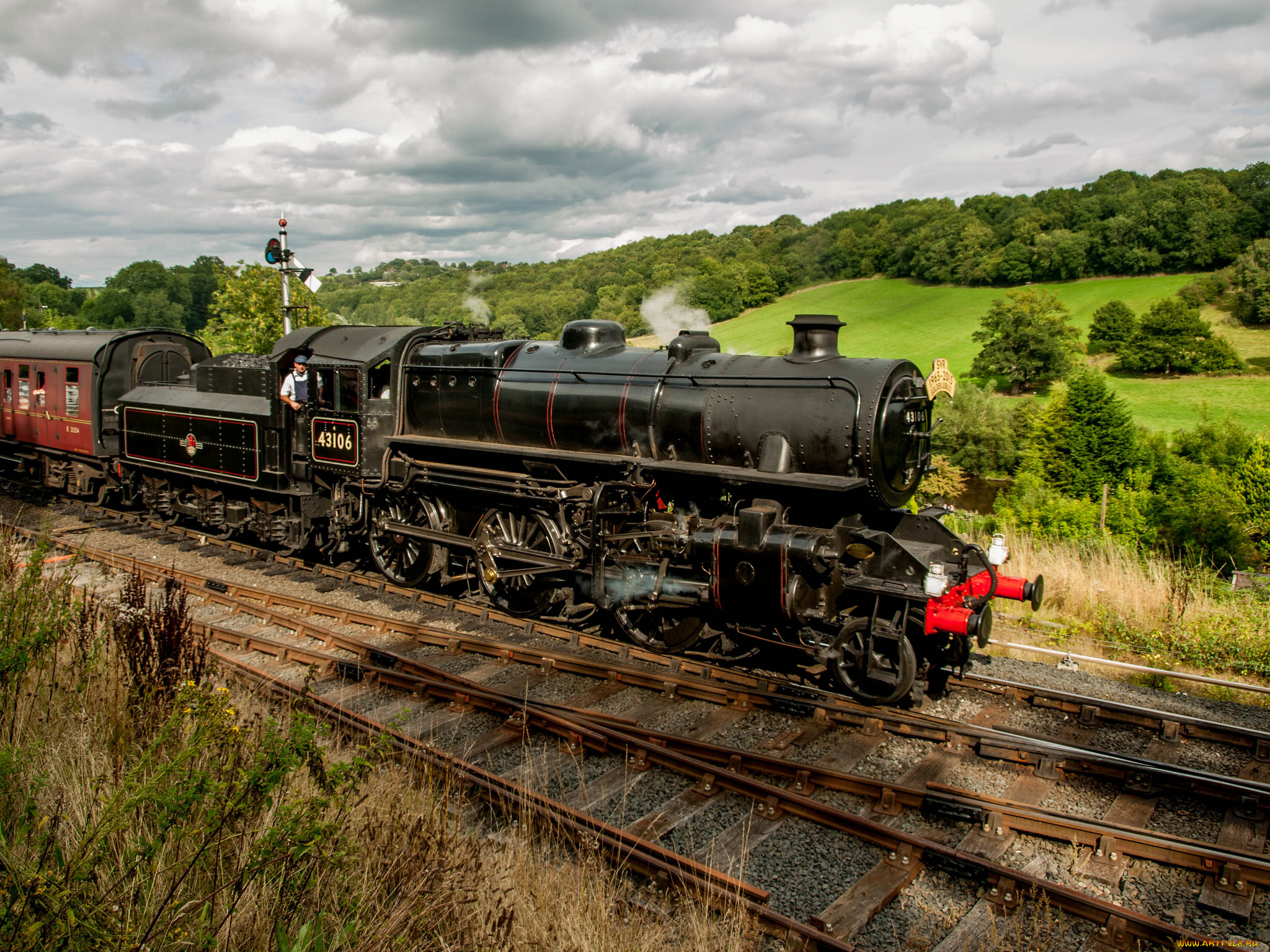 техника, паровозы, железная, дорога, рельсы, паровоз