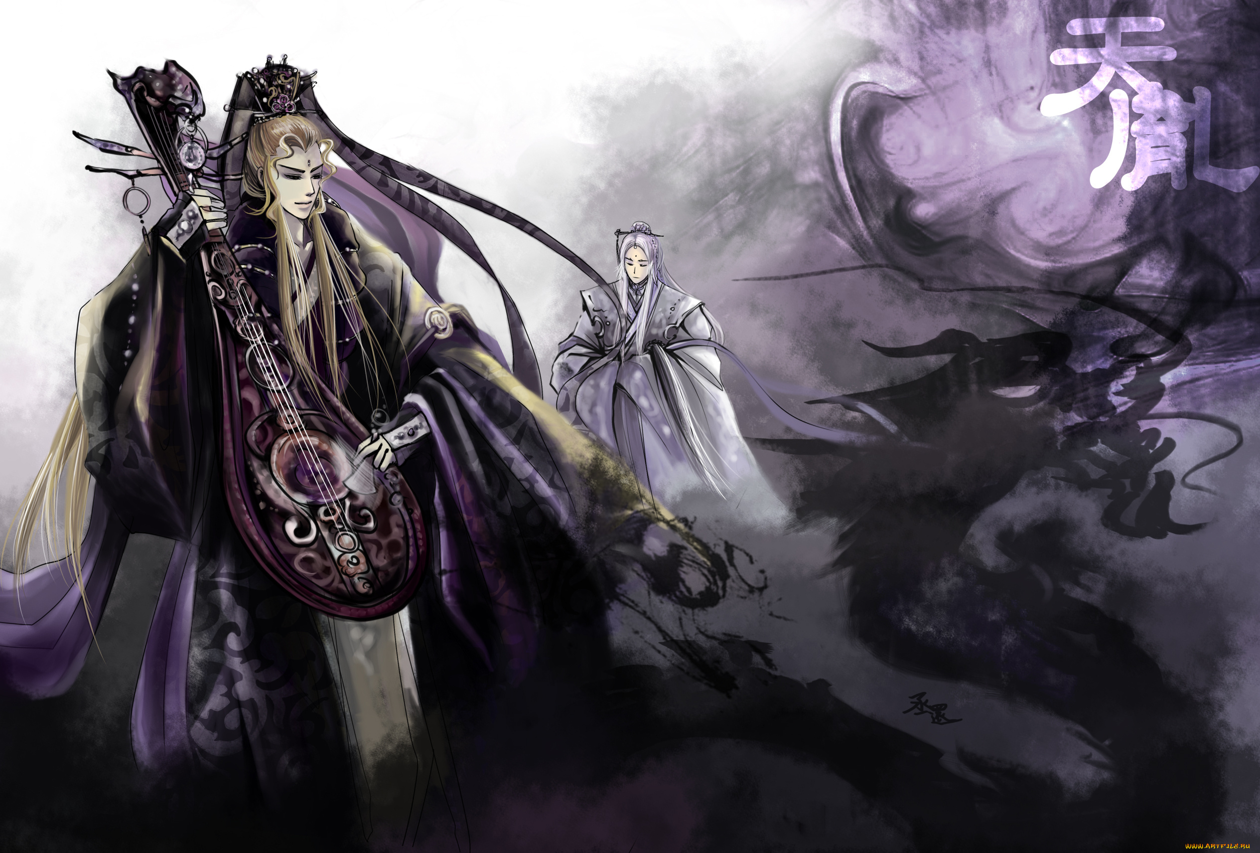 фэнтези, люди, арт, парни, азиаты