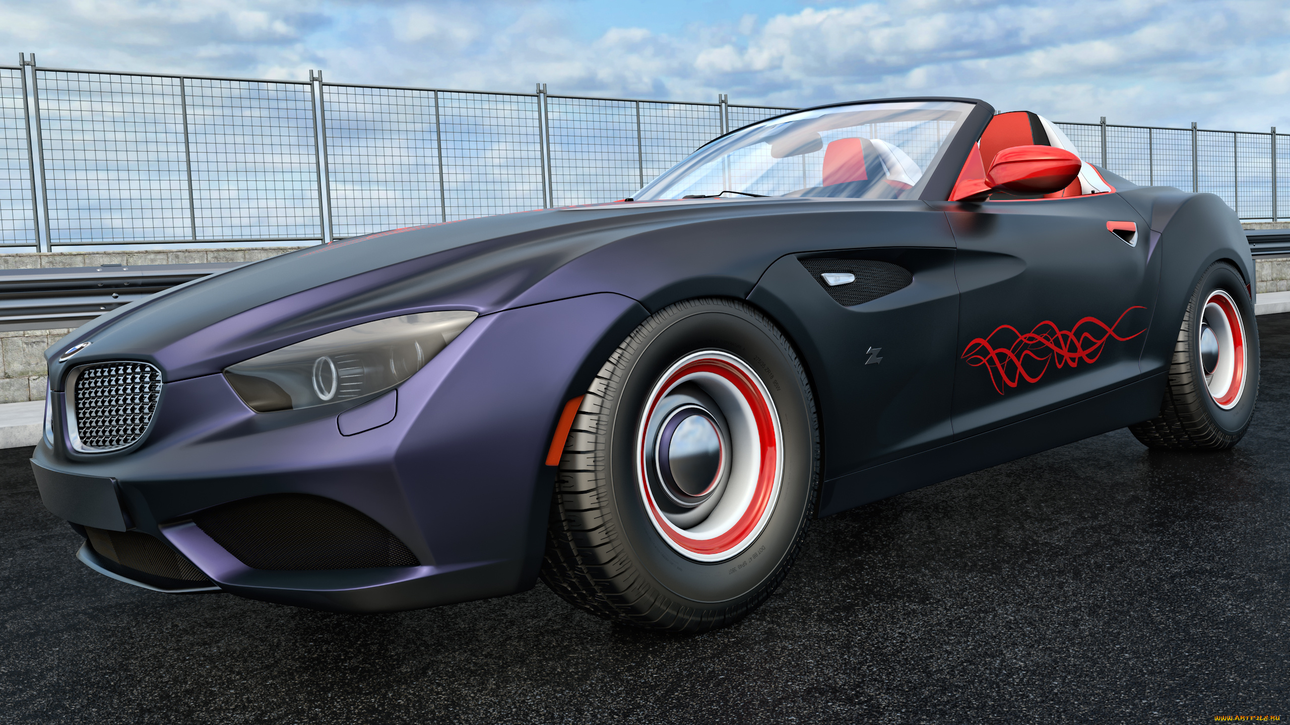 автомобили, 3д, автомобиль, фон