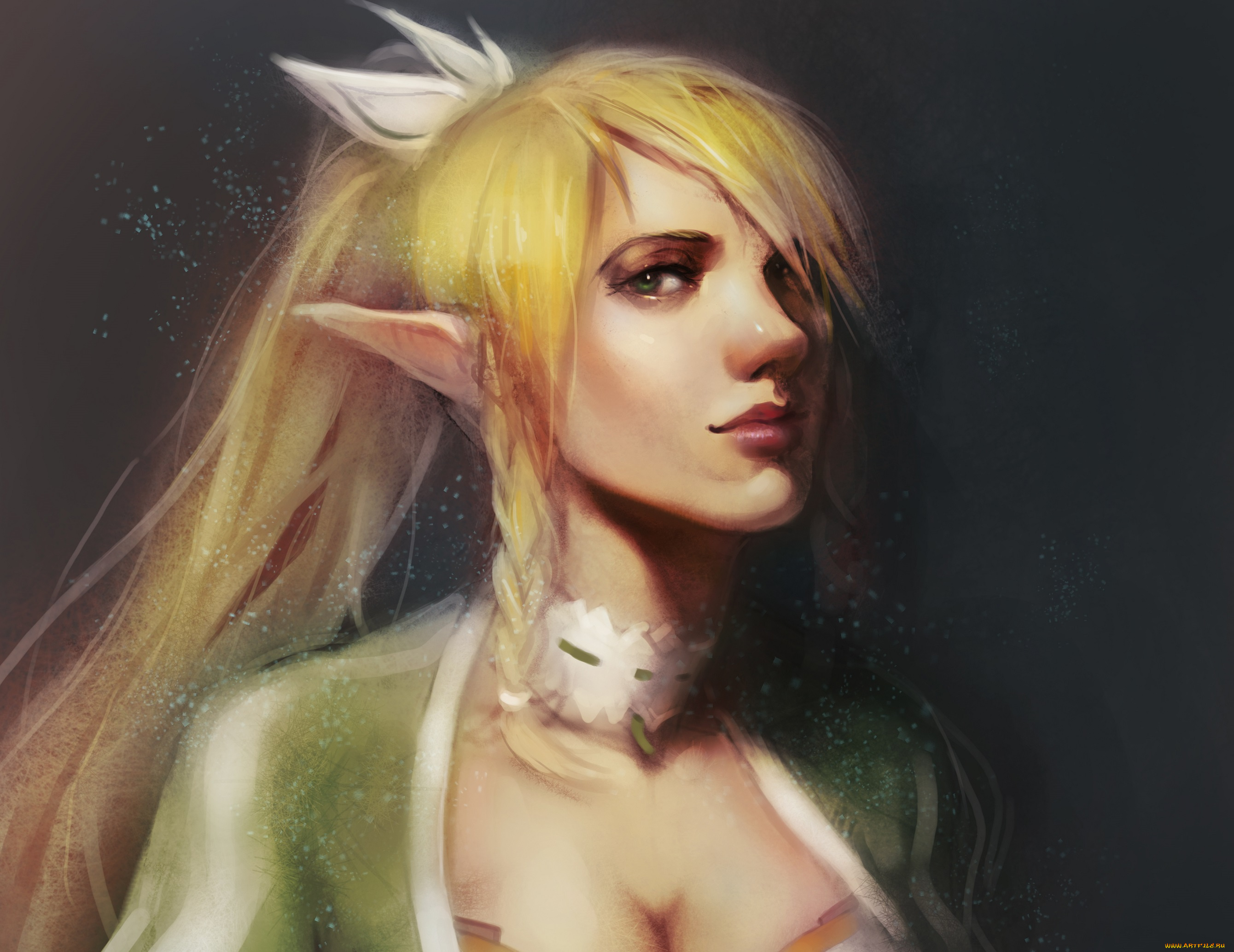 фэнтези, эльфы, арт, девушка, эльф