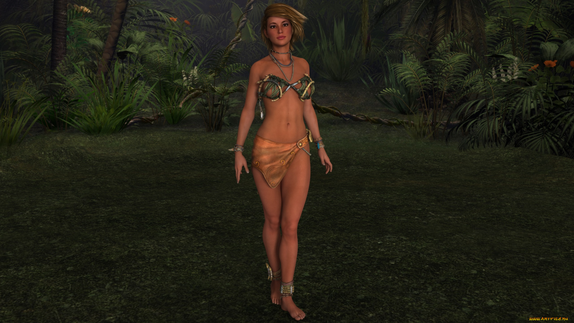 3д, графика, фантазия, , fantasy, девушка, взгляд, фон