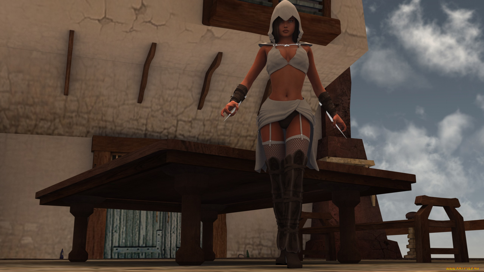 3д, графика, фантазия, , fantasy, фон, взгляд, девушка