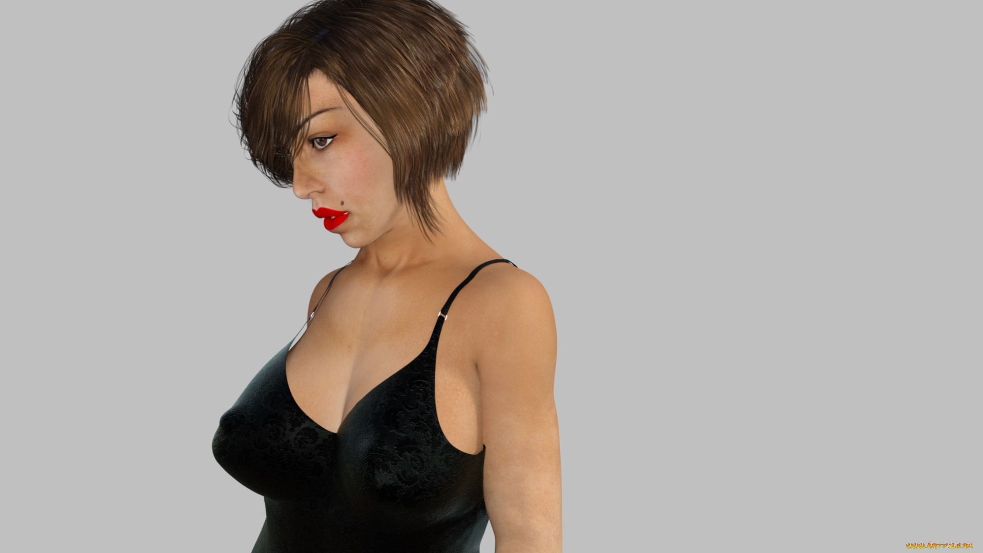 3д, графика, люди, , people, девушка, взгляд, фон