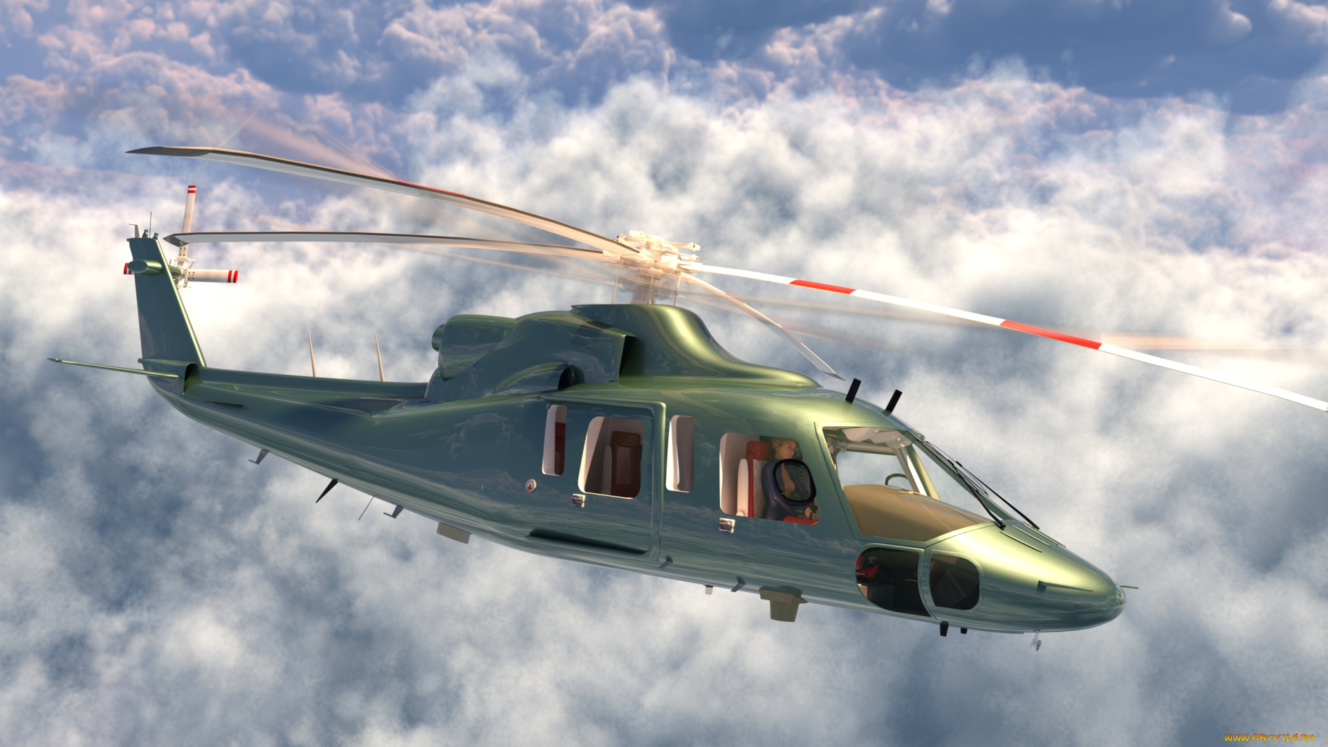 3д, графика, моделирование, , modeling, вертолет